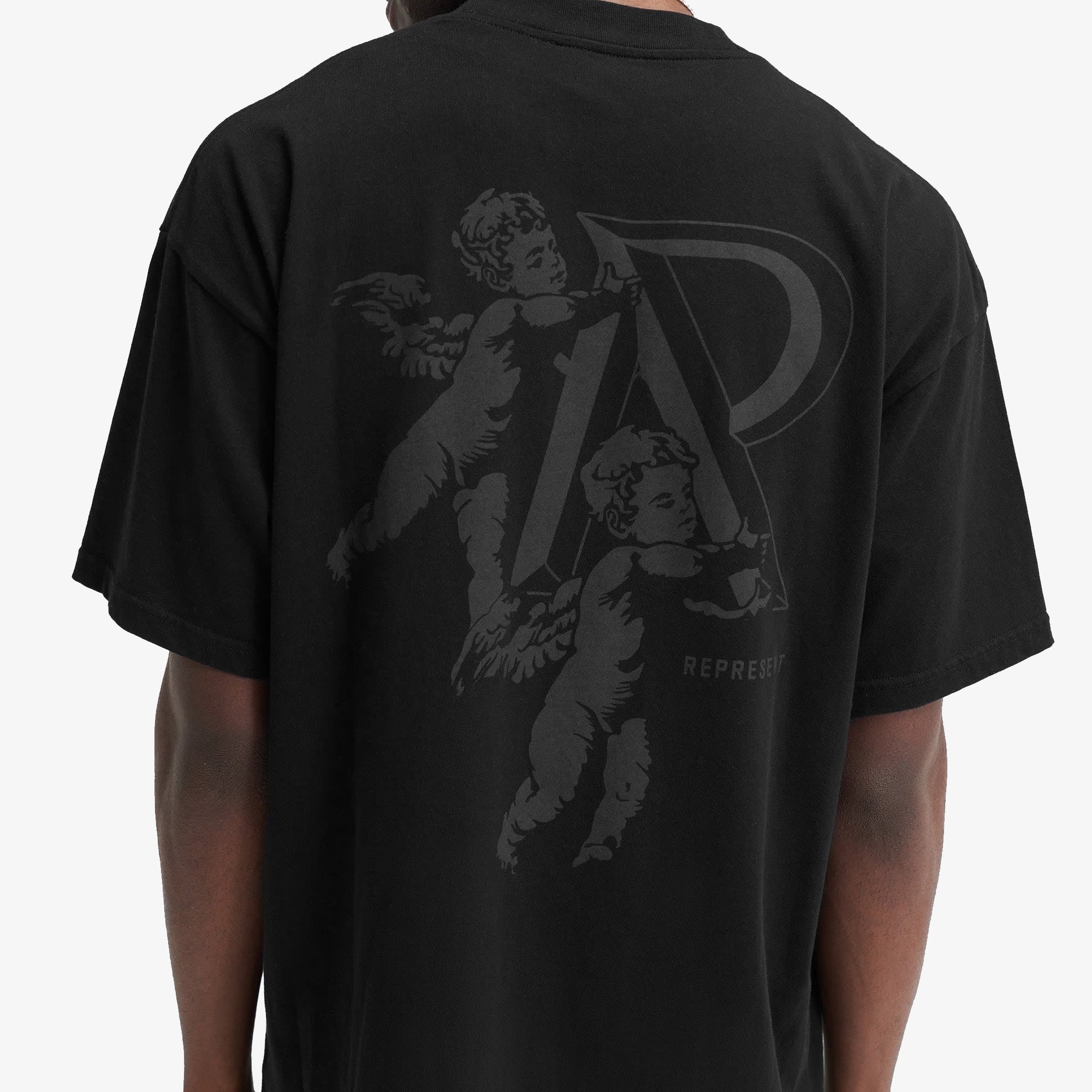 Represent | CHERUB INITIAL T-SHIRT { BLACK - view 2