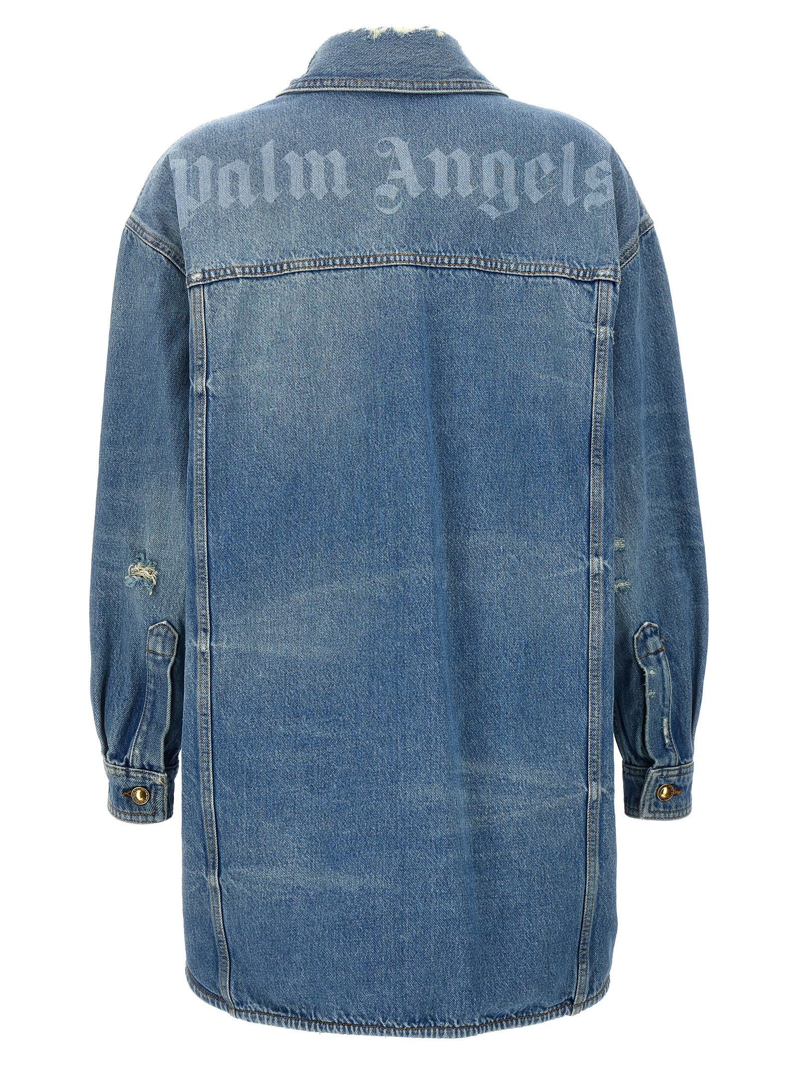Palm Angels Washed Logo Jacket – 100% cotton - view 2