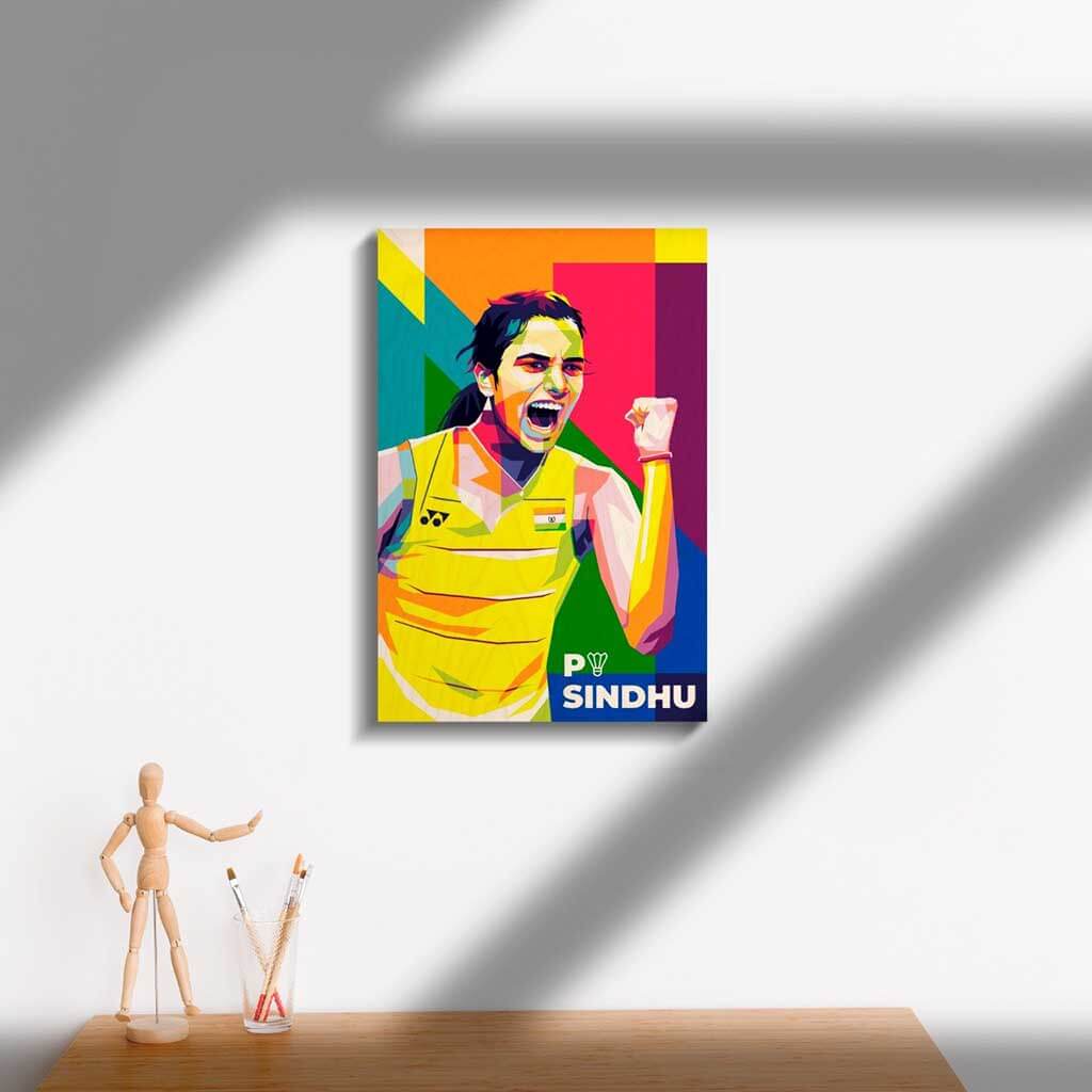 Bigsmall_cc PV Sindhu Printed Wooden Frame - view 5