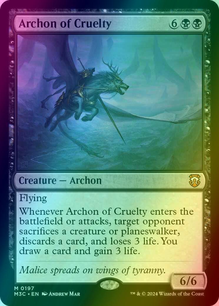 Magic Archon of Cruelty [197] [Modern Horizons 3: Commander] [Ripple Foil]