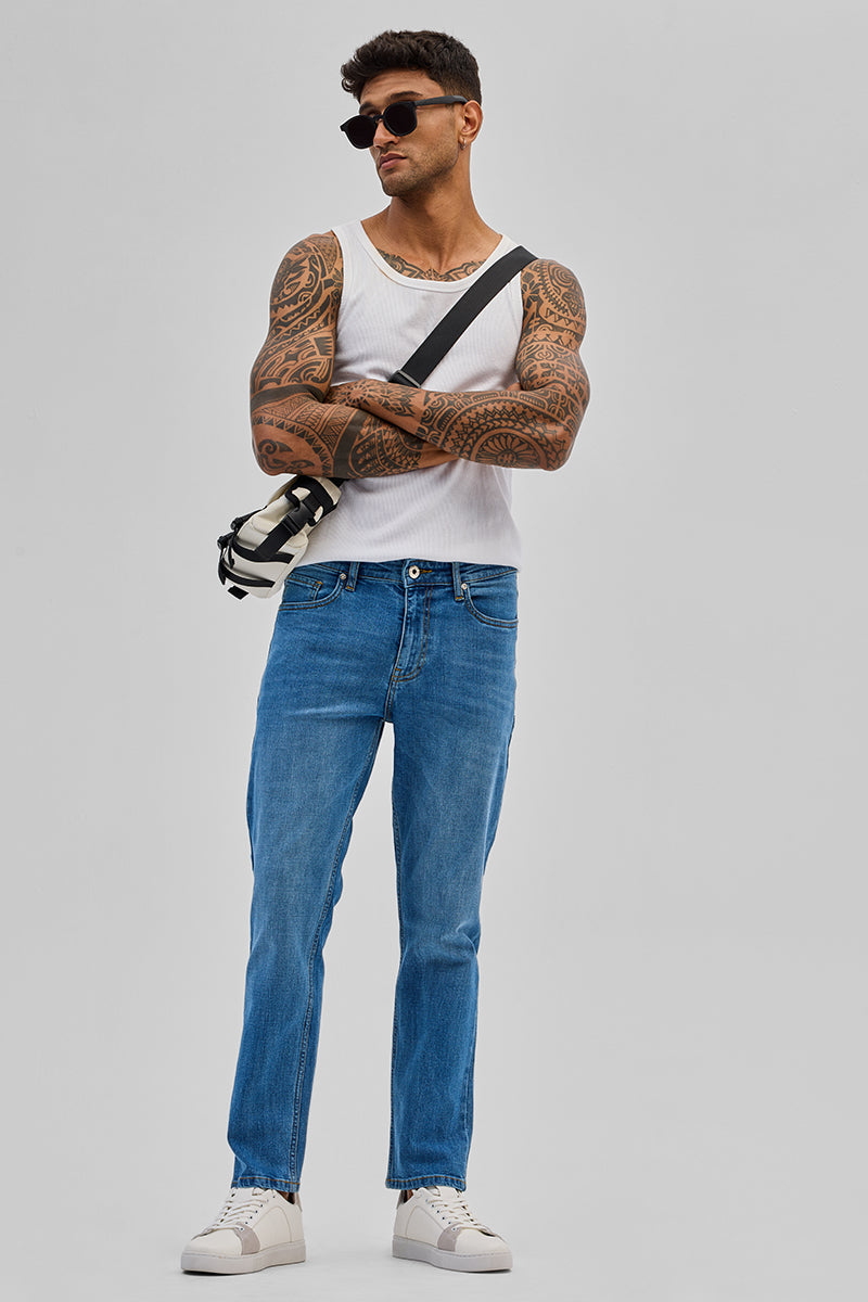 SNITCH Light Blue Regular Fit Jeans - view 7