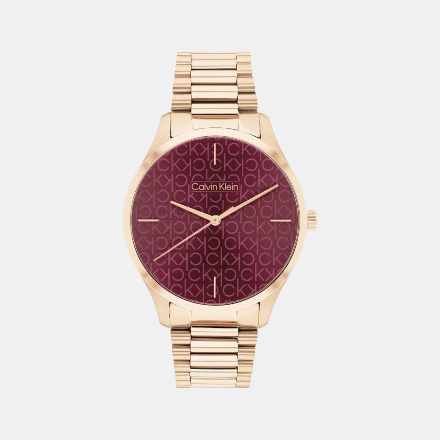 Calvin Klein Ck Iconic Unisex Quartz Brown Dial Analog Stainless Steel Watch 25200169