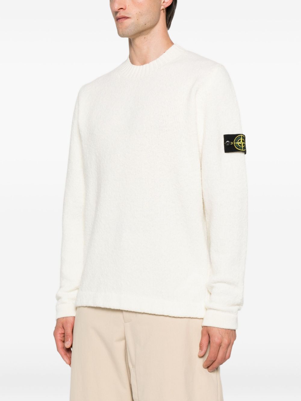 Stone Island Wool blend crewneck sweater – Wool 80%, Polyamide 20% - view 3
