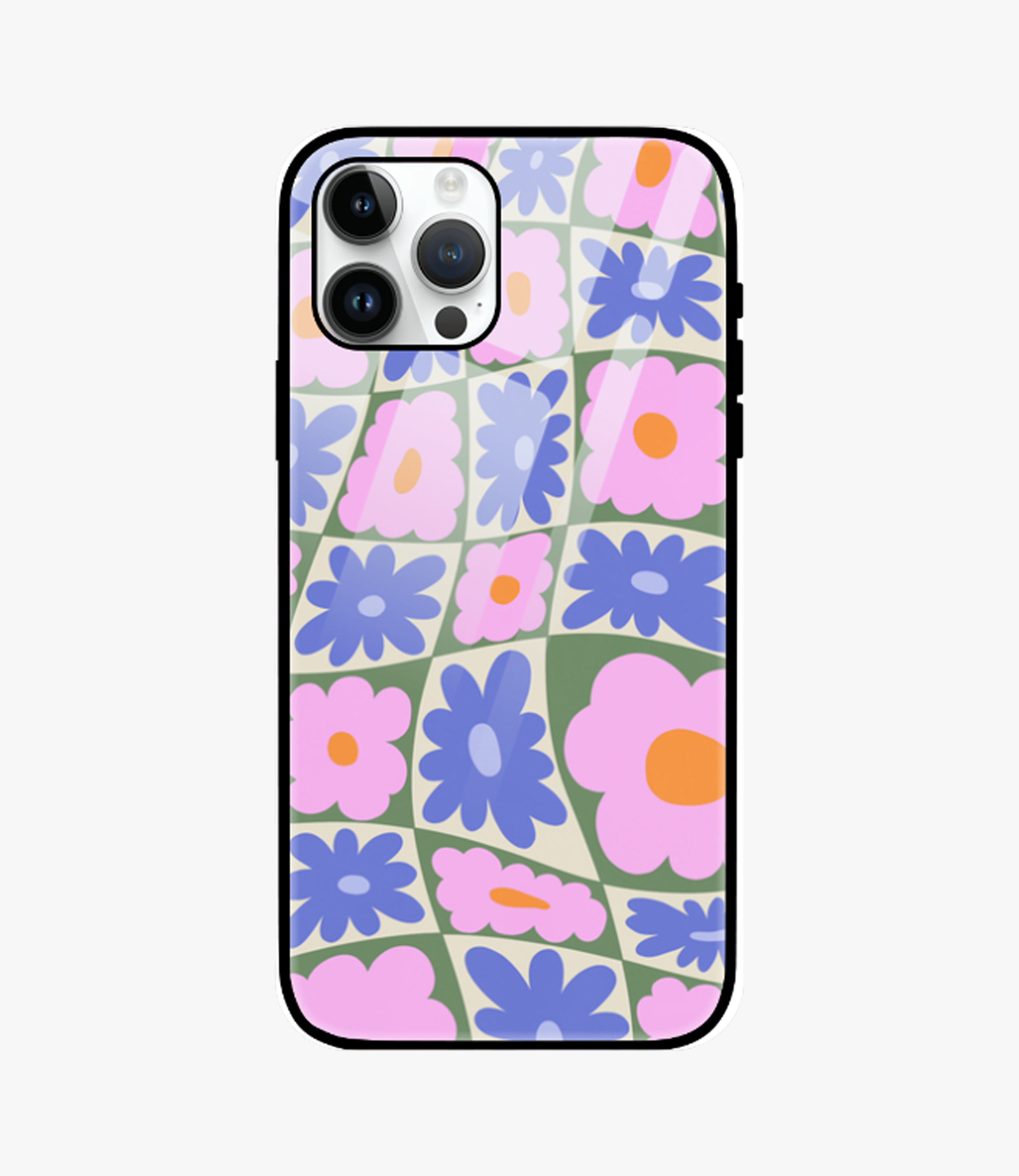 The Case Company Daisy Swirl Floral Glass Case for iPhone 14 Pro