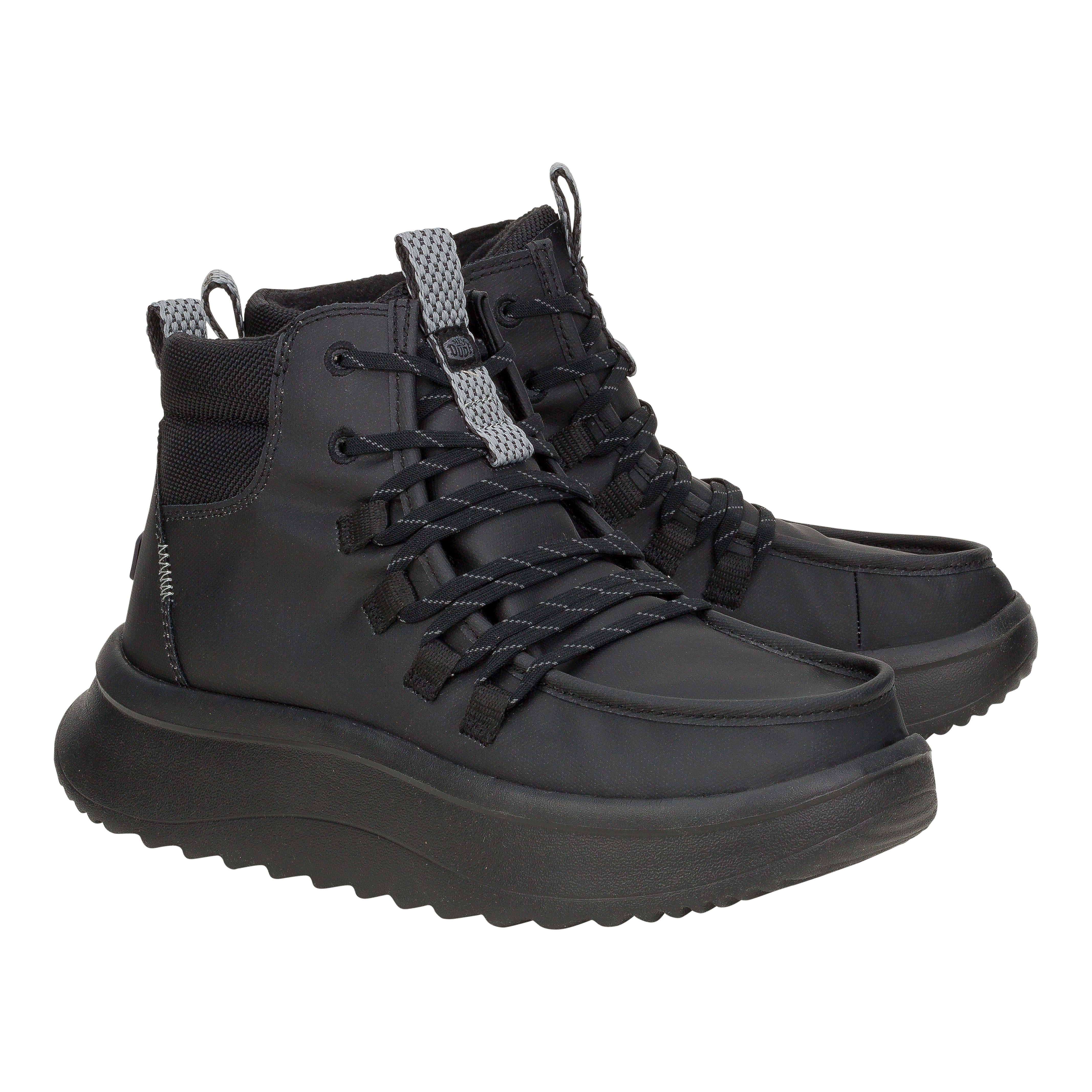HEYDUDE shoes Wendy Peak Apres Coated Twill - Black/Black - view 2