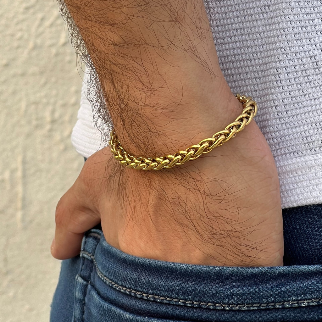 brantashop Round Wheat Bracelet For Men (8 Inch) - view 2