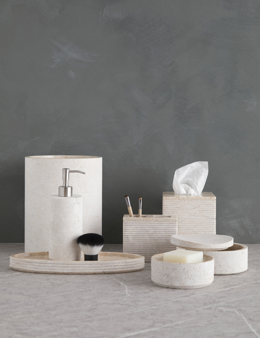 Lulu and Georgia Limestone Bath Accessories by Kassatex - view 29