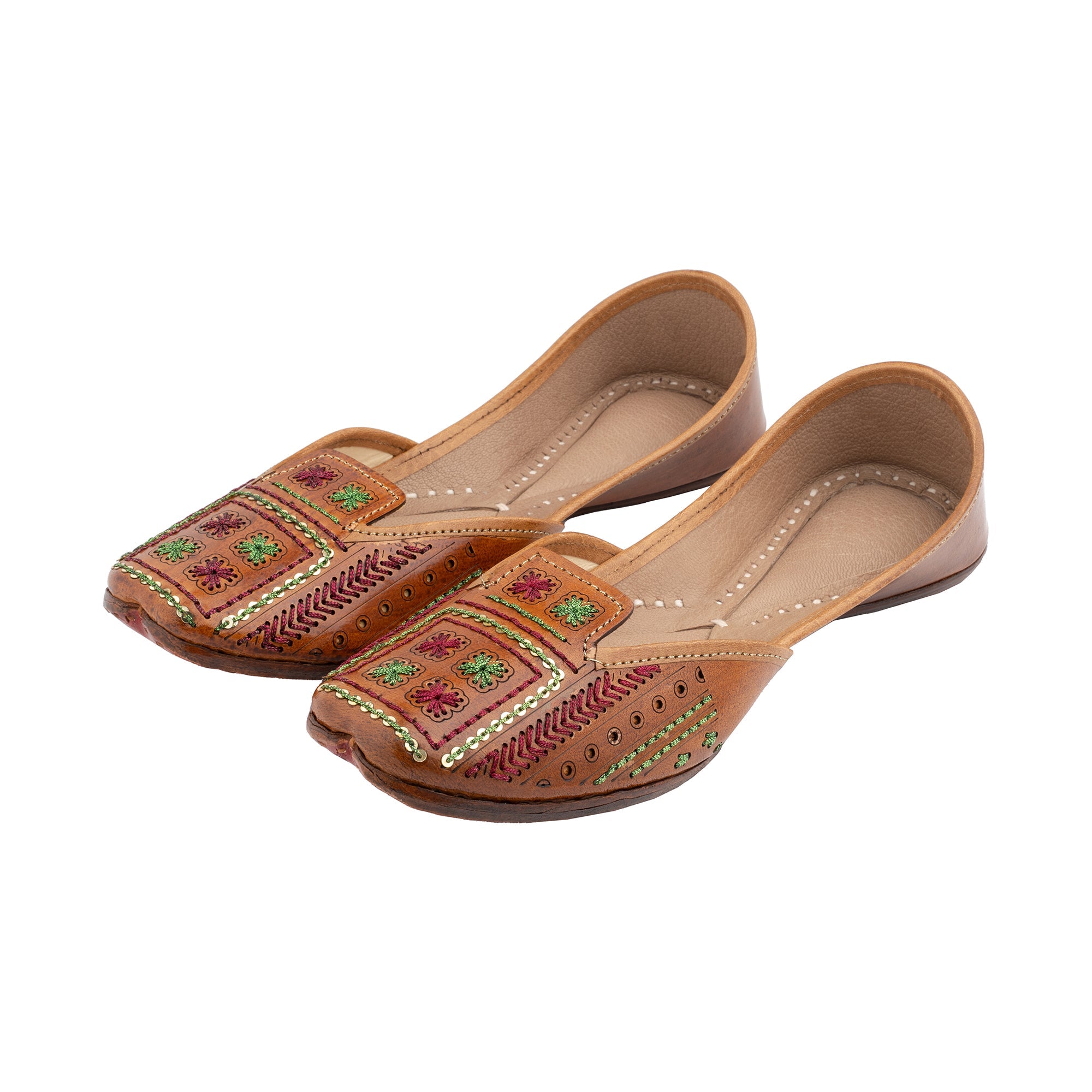 KORAKARI Artsy Tan Women's Kolhapuri Leather Jutti - view 7
