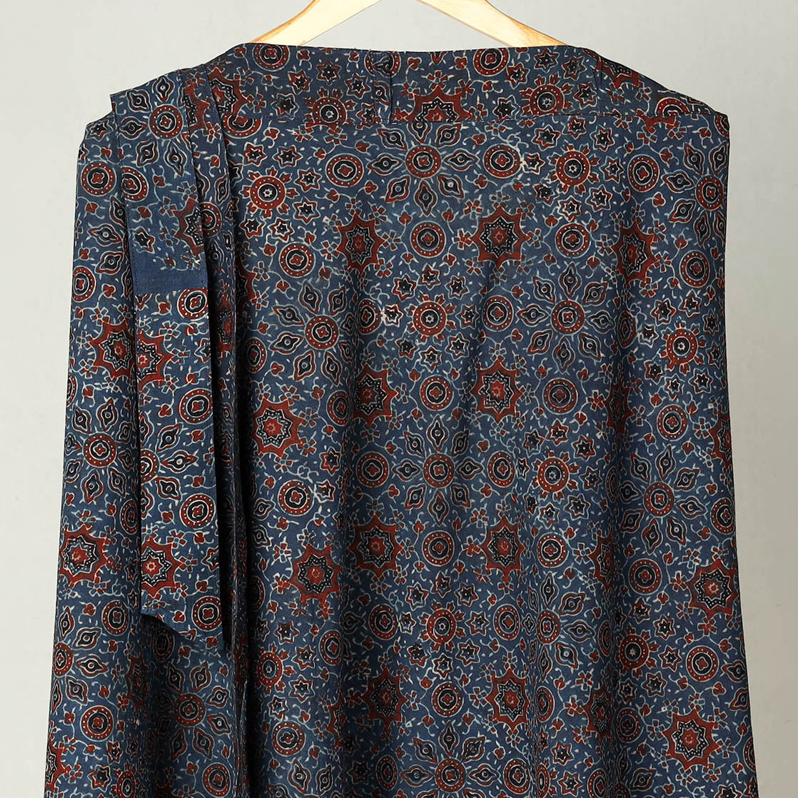 NOORI BAZAR Block Print Cotton Wrap Around Ajrakh Skirt 38 - view 2