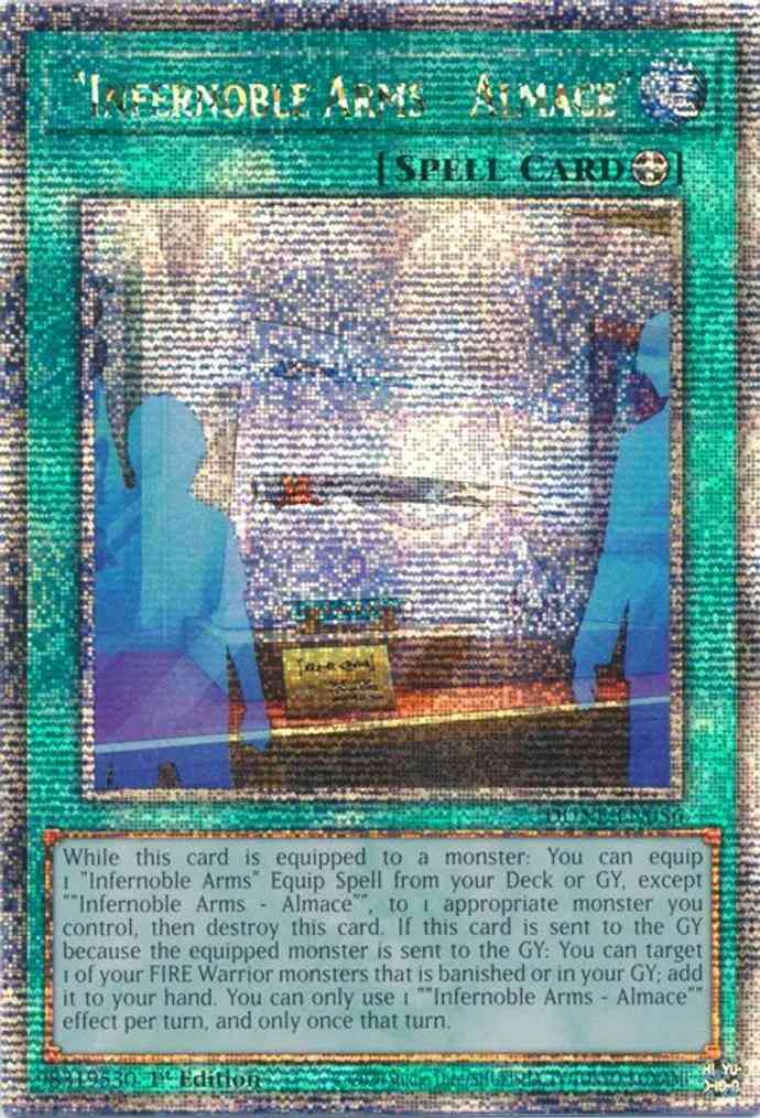 Yu-Gi-Oh! "Infernoble Arms - Almace" - DUNE-EN056 - Quarter Century Secret Rare - 1st Edition
