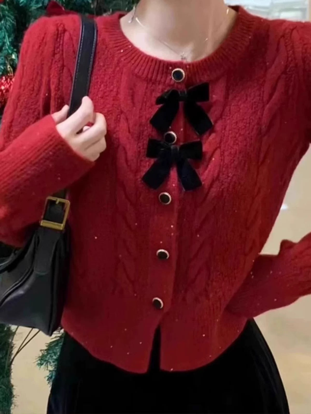 Alamode By Akanksha Maya Cute Woolen Sweater with Bow Detail