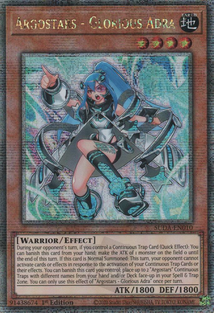 Yu-Gi-Oh! Argostars - Glorious Adra - SUDA-EN010 - Quarter Century Secret Rare - 1st Edition