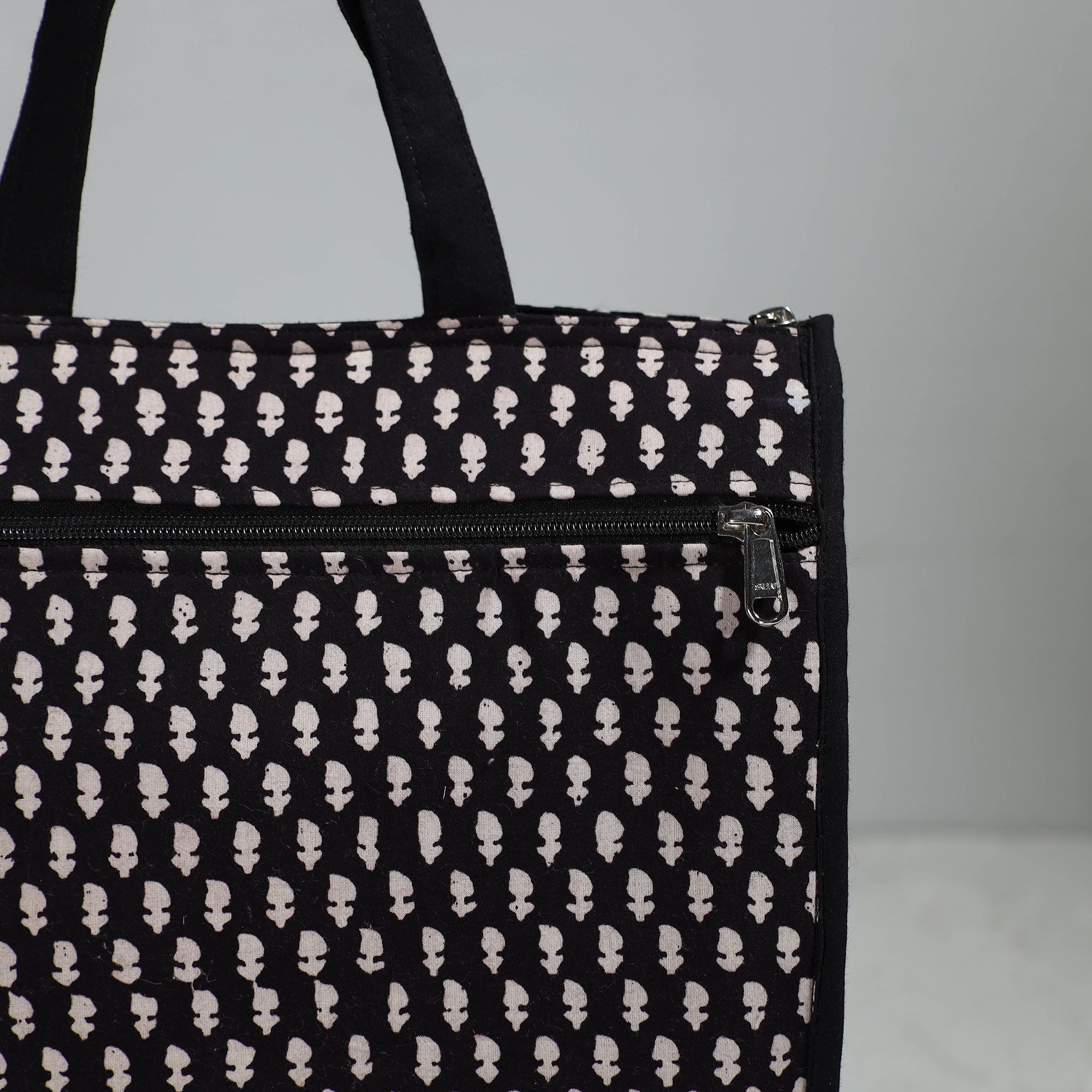 NOORI BAZAR Black - Handcrafted Cotton Shopping Bag 27 - view 4