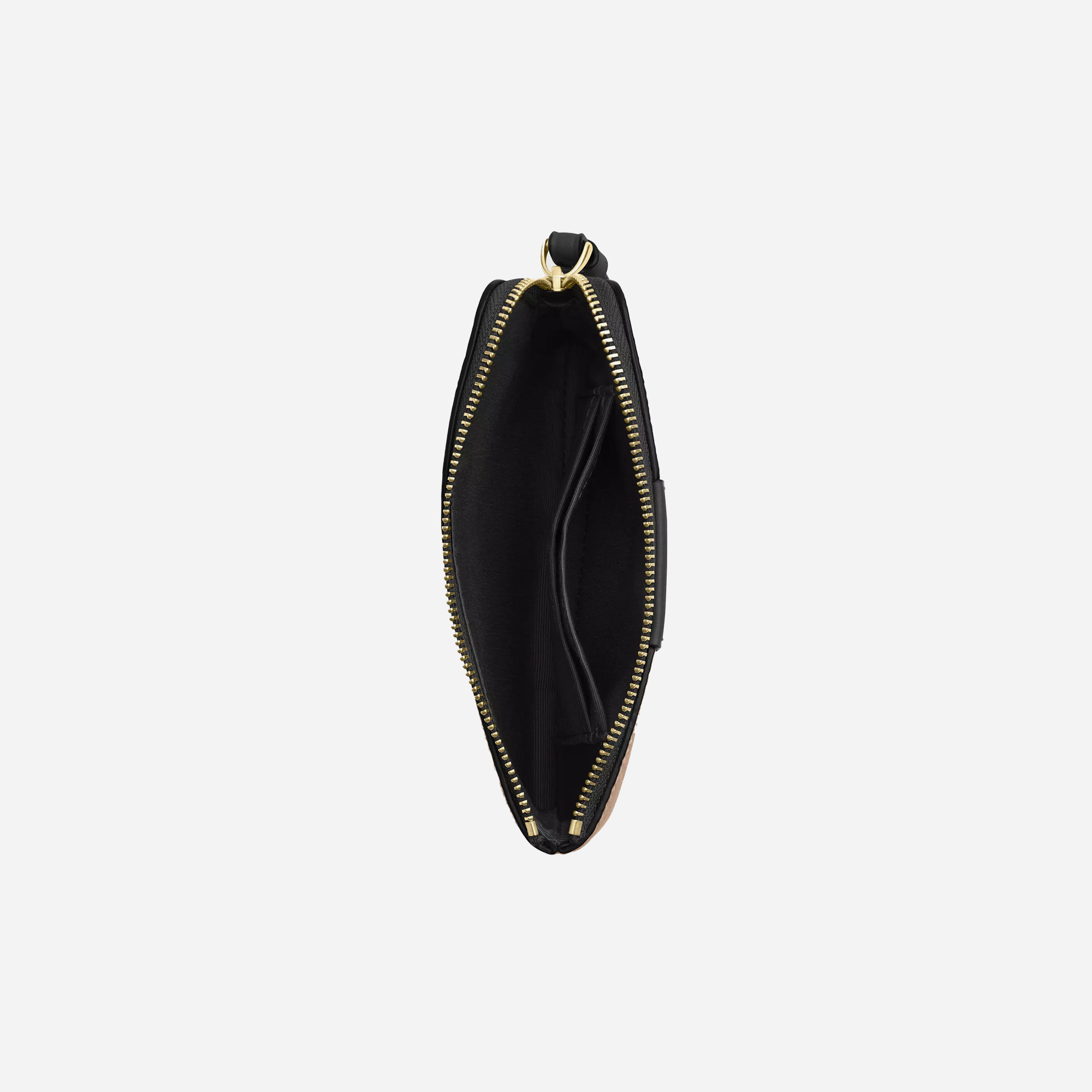 COACH Corner Zip Wristlet In Signature Canvas With Stripe Gold/Tan/Black - view 2