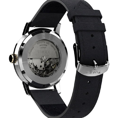 Timex Marlin Men’s Black Round Dial Leather Strap Watch 40mm TW2W33900U9 - view 2