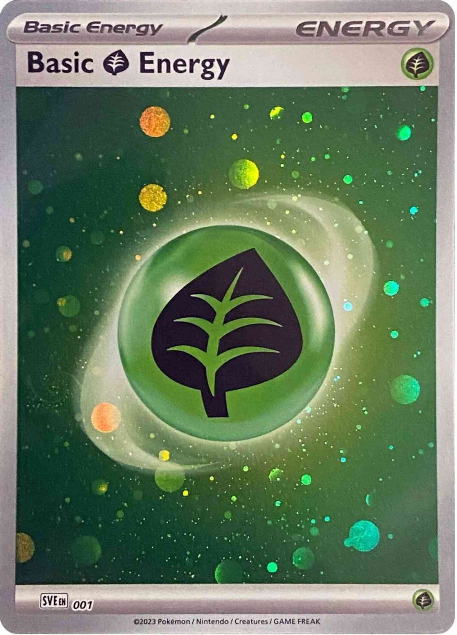 Pokémon Basic Grass Energy - 001 - Common [sve-001] [Cosmos Holo]