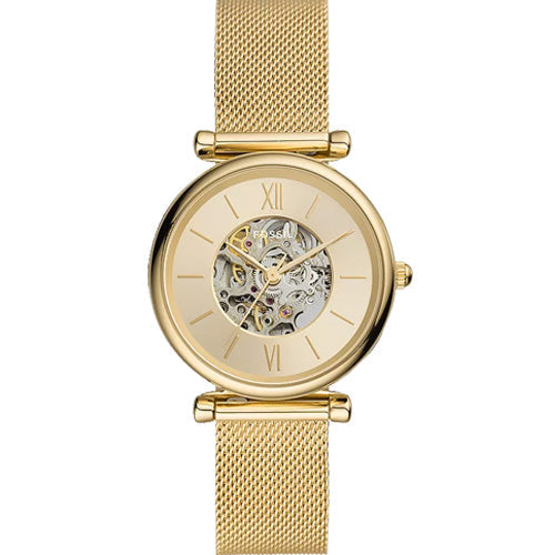 Fossil Carlie Gold Dial Women 35mm