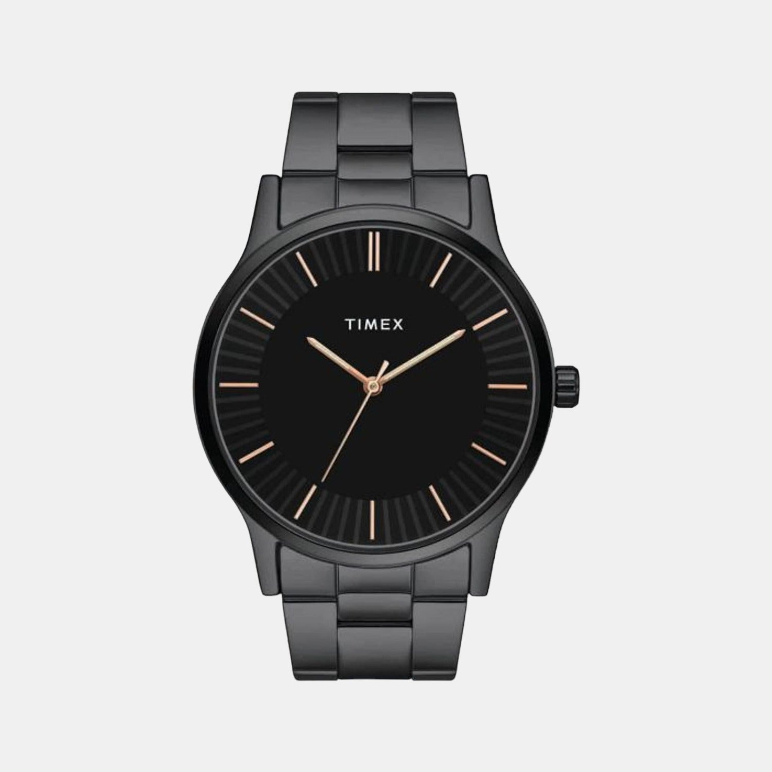Timex Fashion Men Quartz Black Dial Analog Stainless Steel Watch TW0TG8304