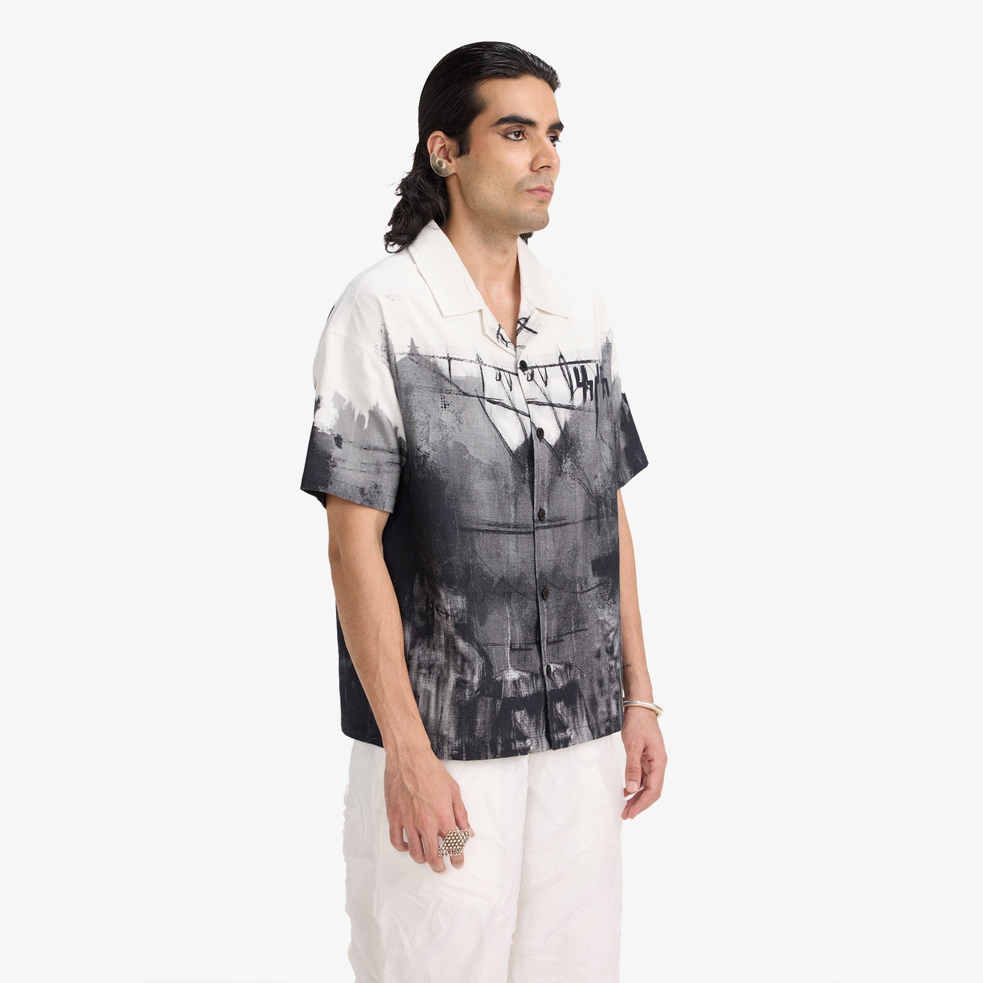 F A R A K | Rain Shirt { Black/white - view 2