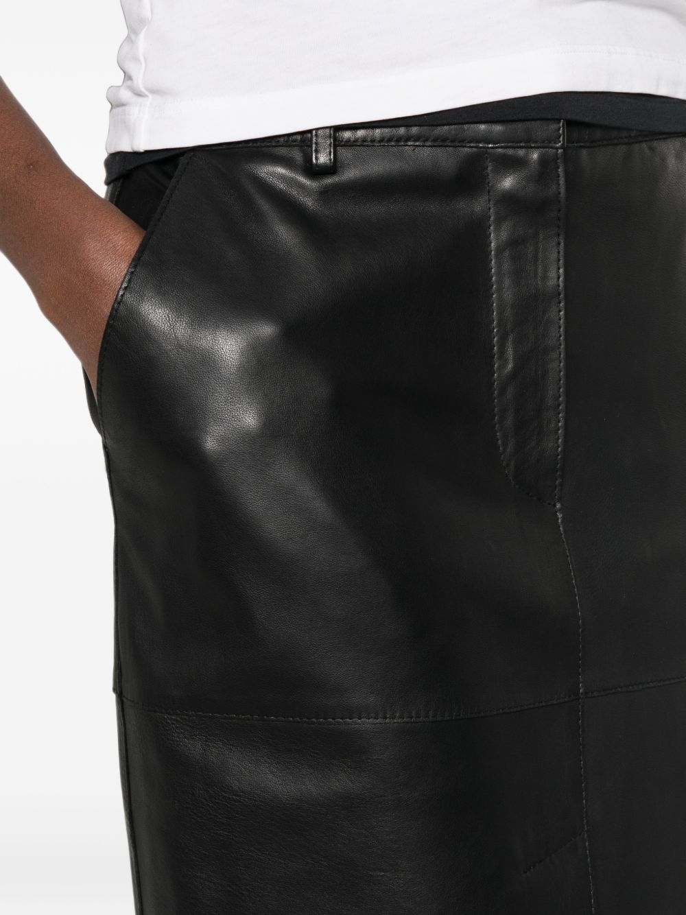 Parosh Skirt – 100% Lamb Leather - view 4