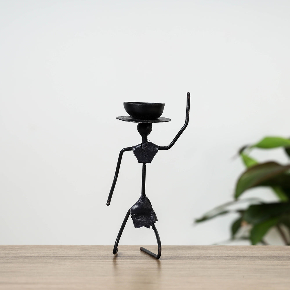 CHHATTISGARH HASTSHILP VIKAS BOARD Bastar Tribal Wrought Iron Candle Stand