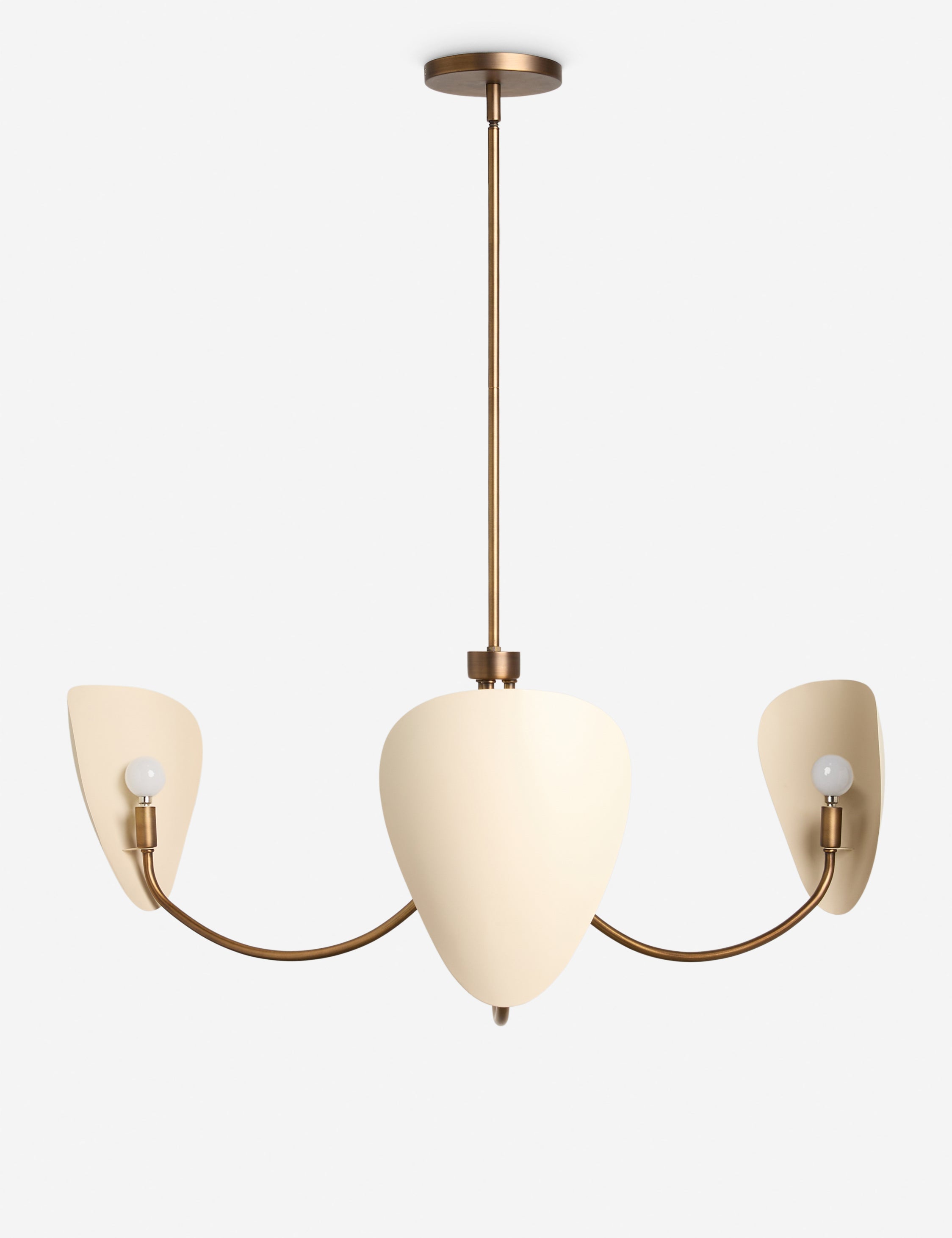 Lulu and Georgia Brevin Chandelier – Cream and Antique Brass - view 2