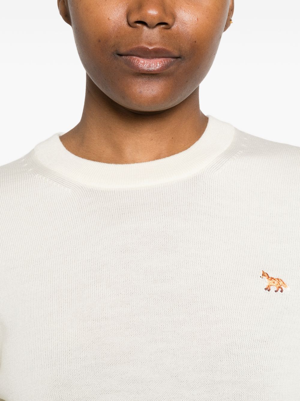 Maison Kitsuné Baby Fox wool crewneck jumper – RWS Wool 100% - view 2
