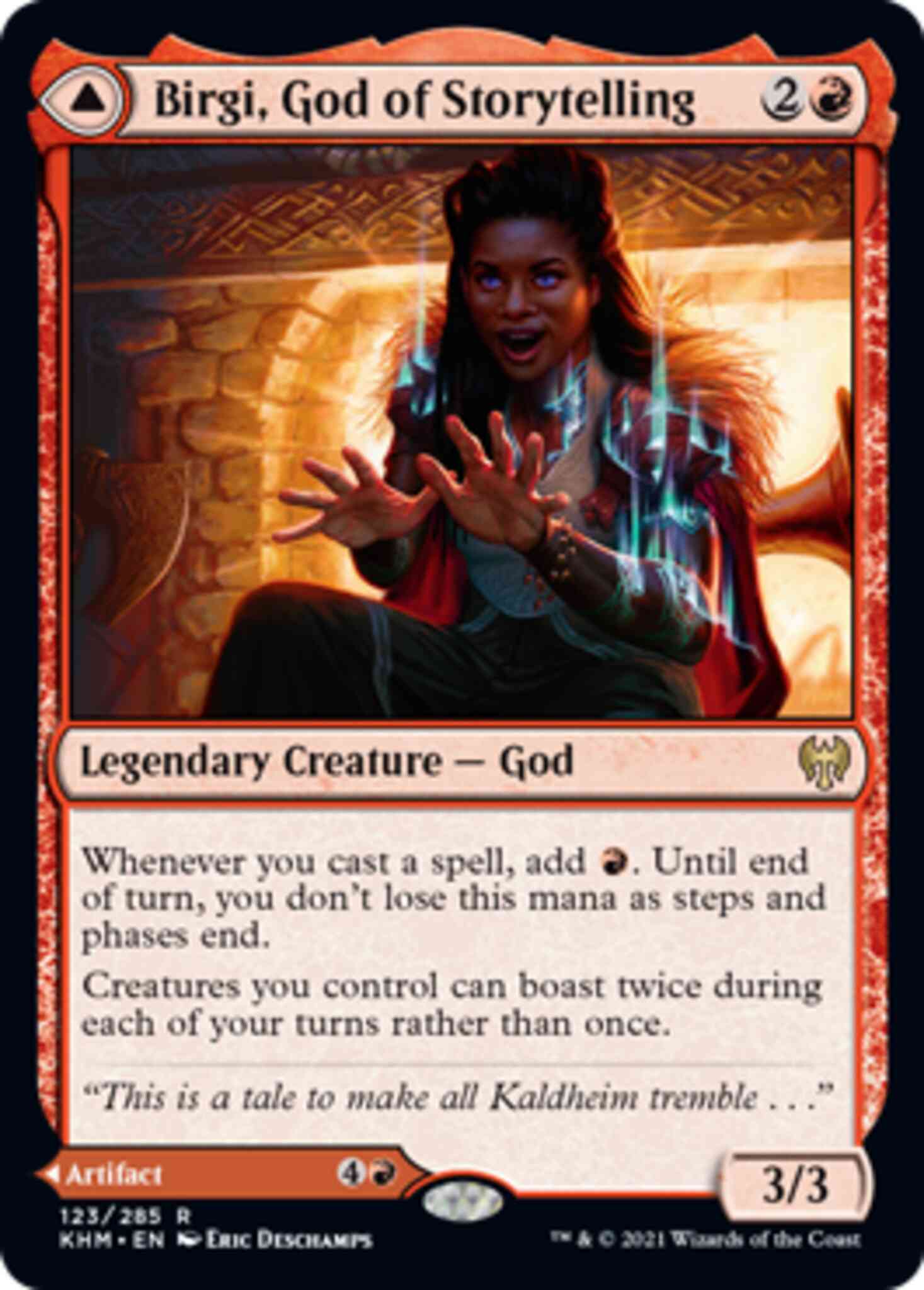 Magic Birgi, God of Storytelling // Harnfel, Horn of Bounty [123] [Kaldheim] [Non-Foil]