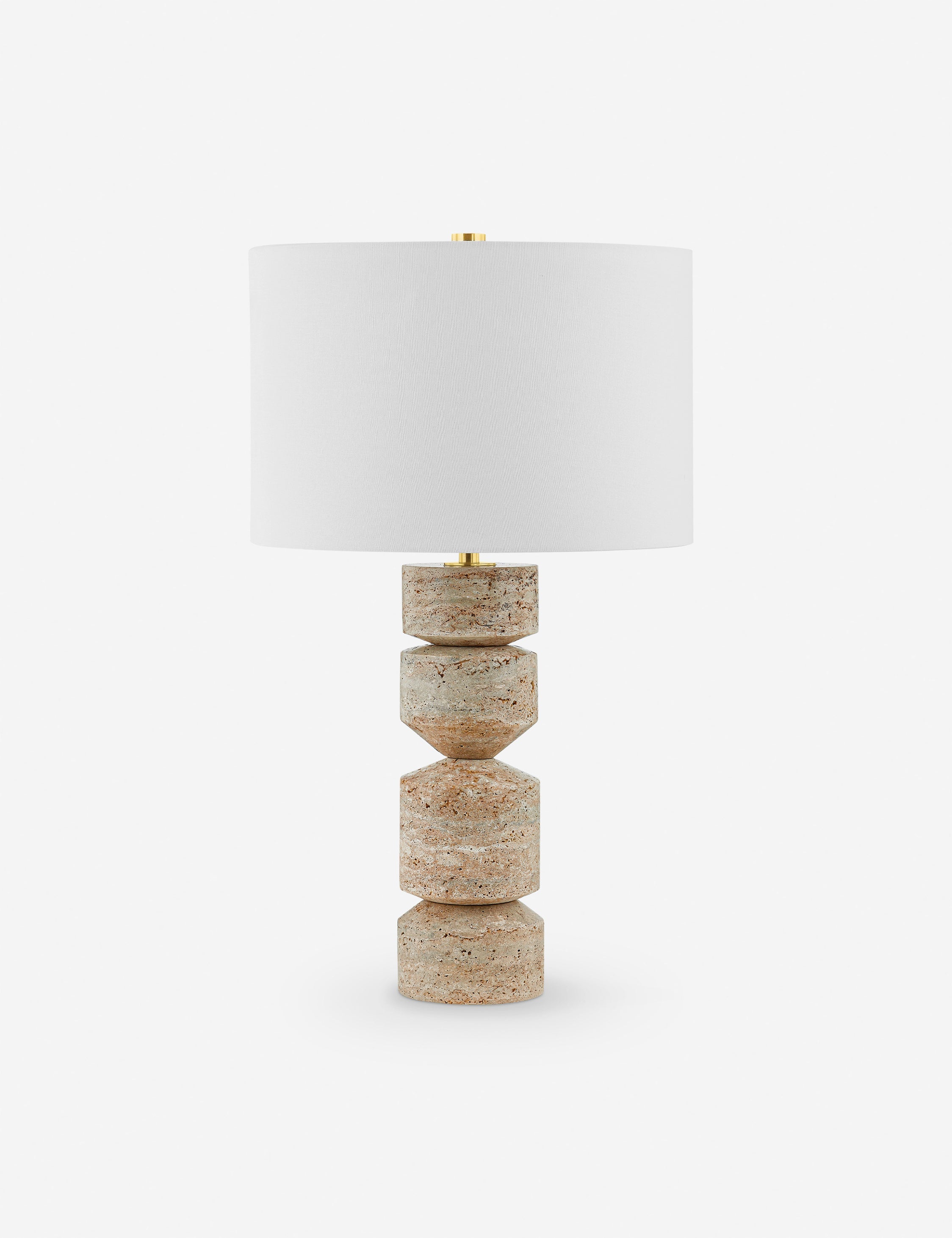 Lulu and Georgia Theo Table Lamp – Travertine
