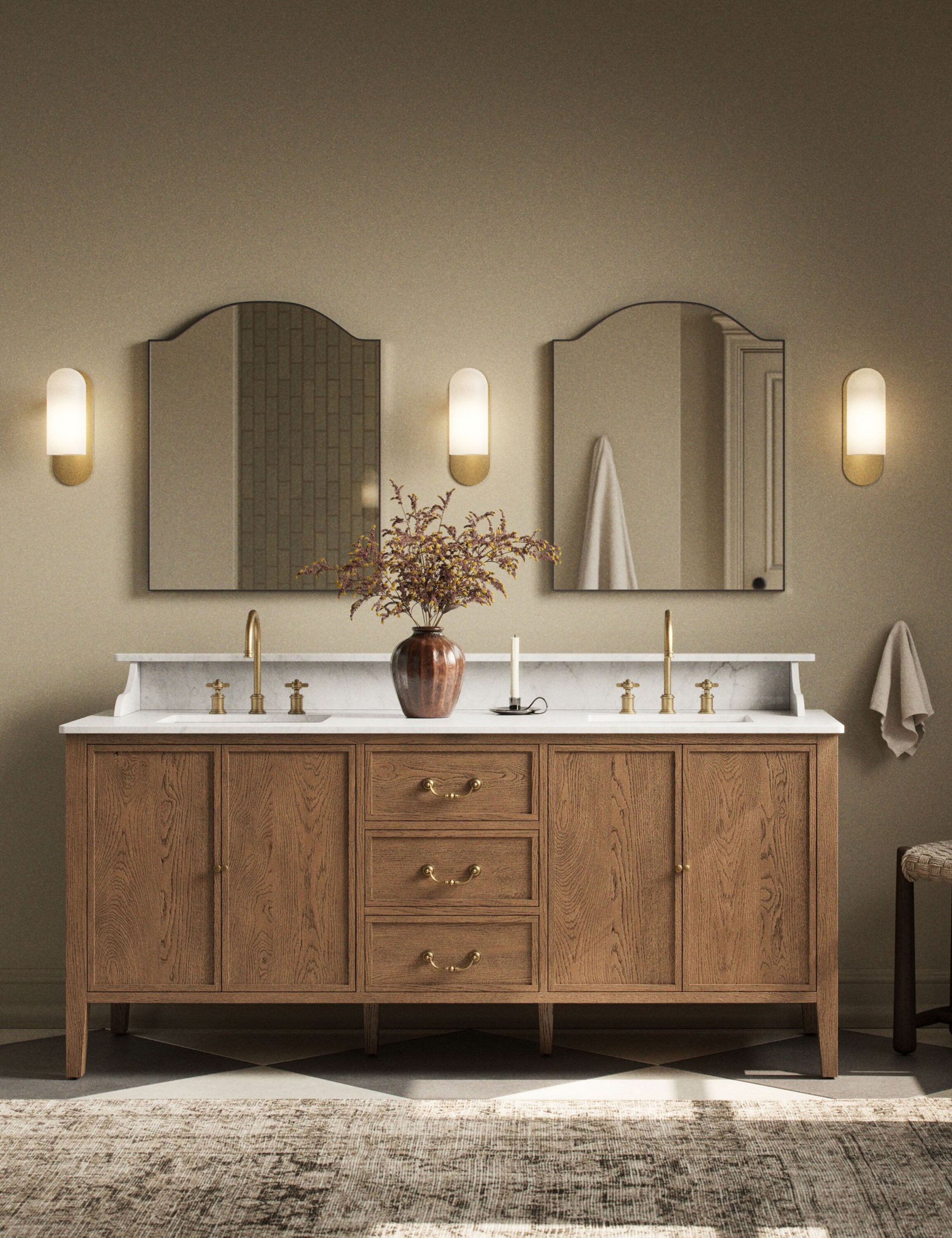 Lulu and Georgia Elliston Bath Vanity by Amber Lewis x Four Hands - view 3