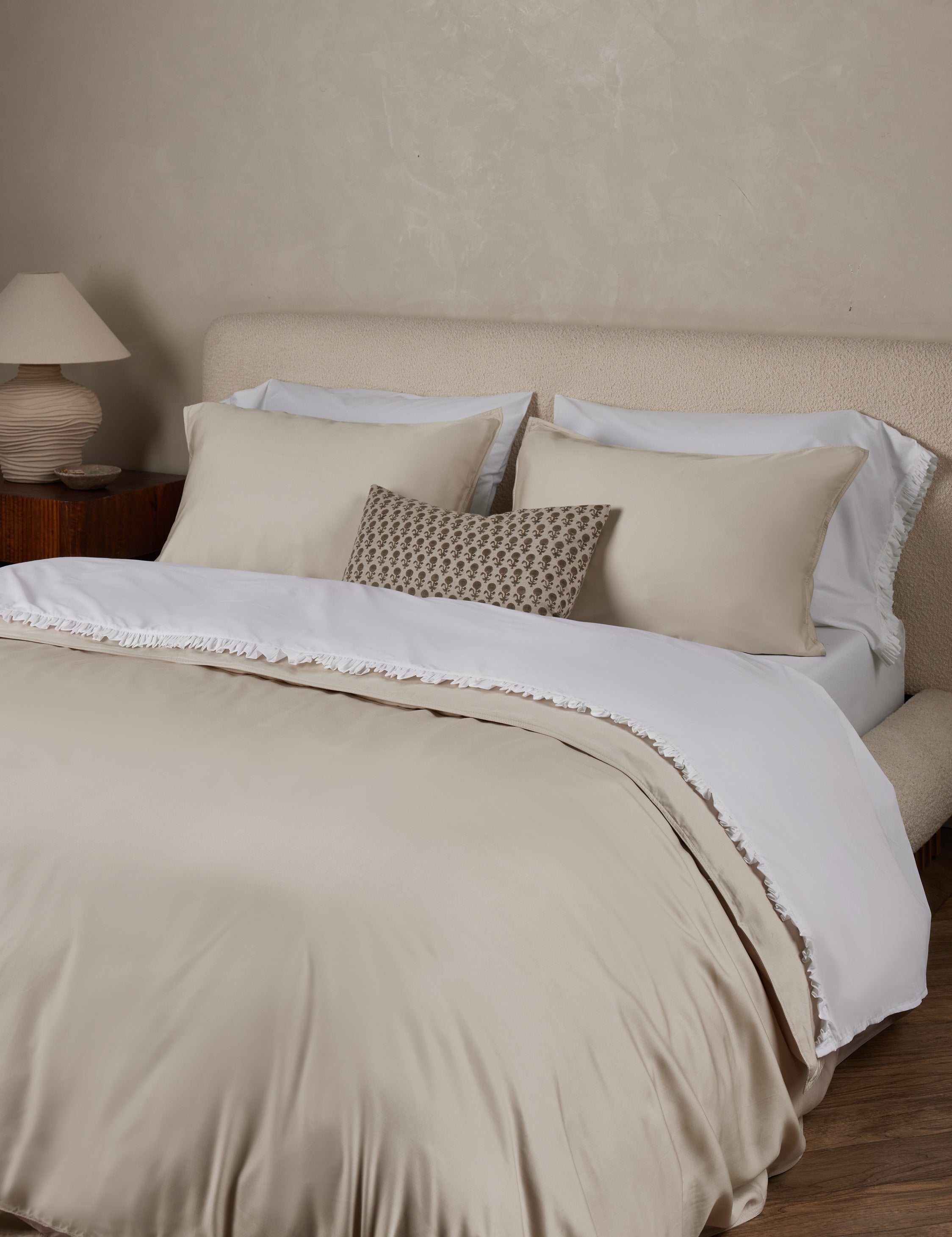 Lulu and Georgia Audrey Ruffle Cotton Percale Sheet Set by Pom Pom at Home - view 2