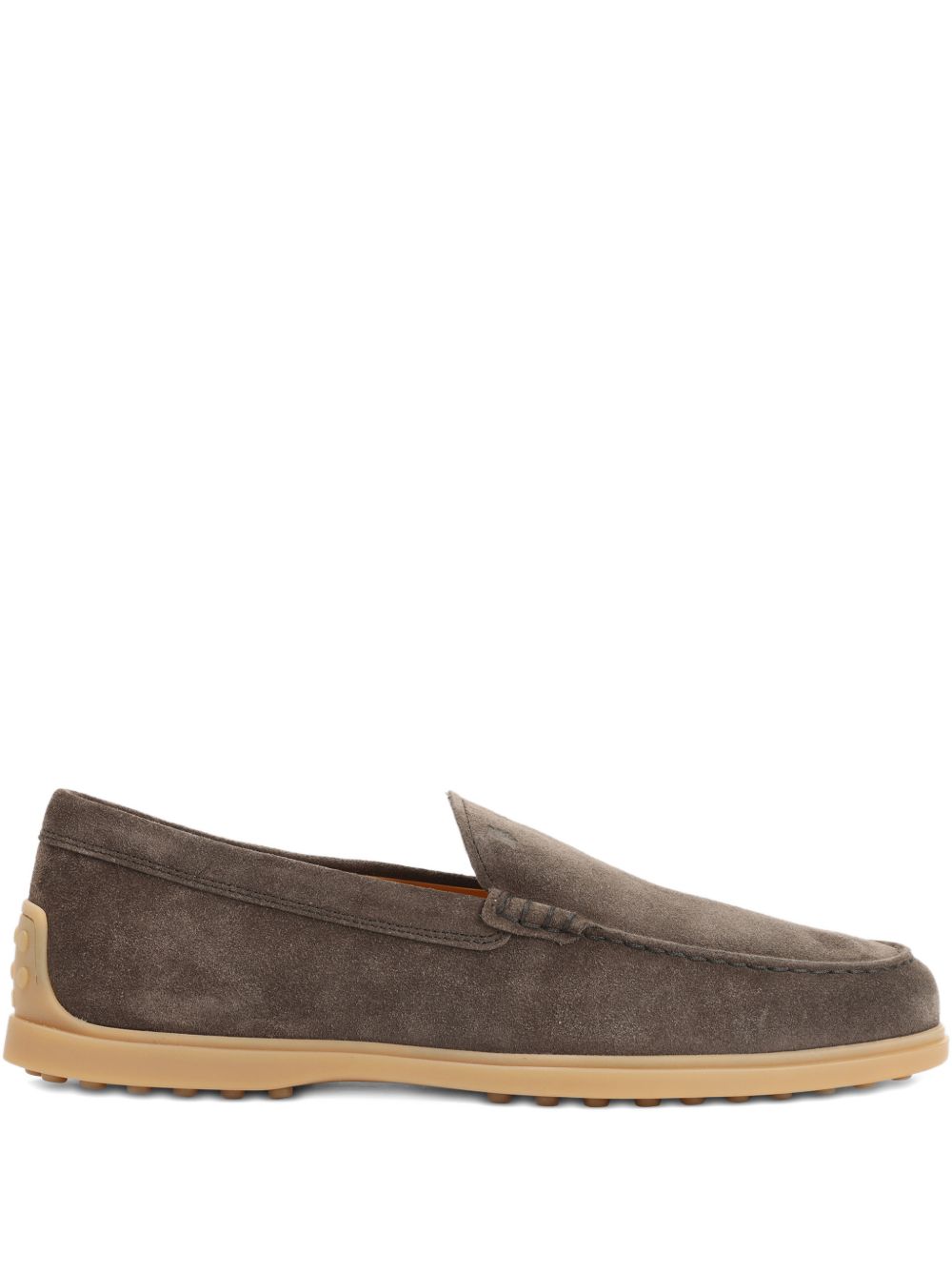 Tod'S Brown Suede Leather Loafers – Calf Leather 100%