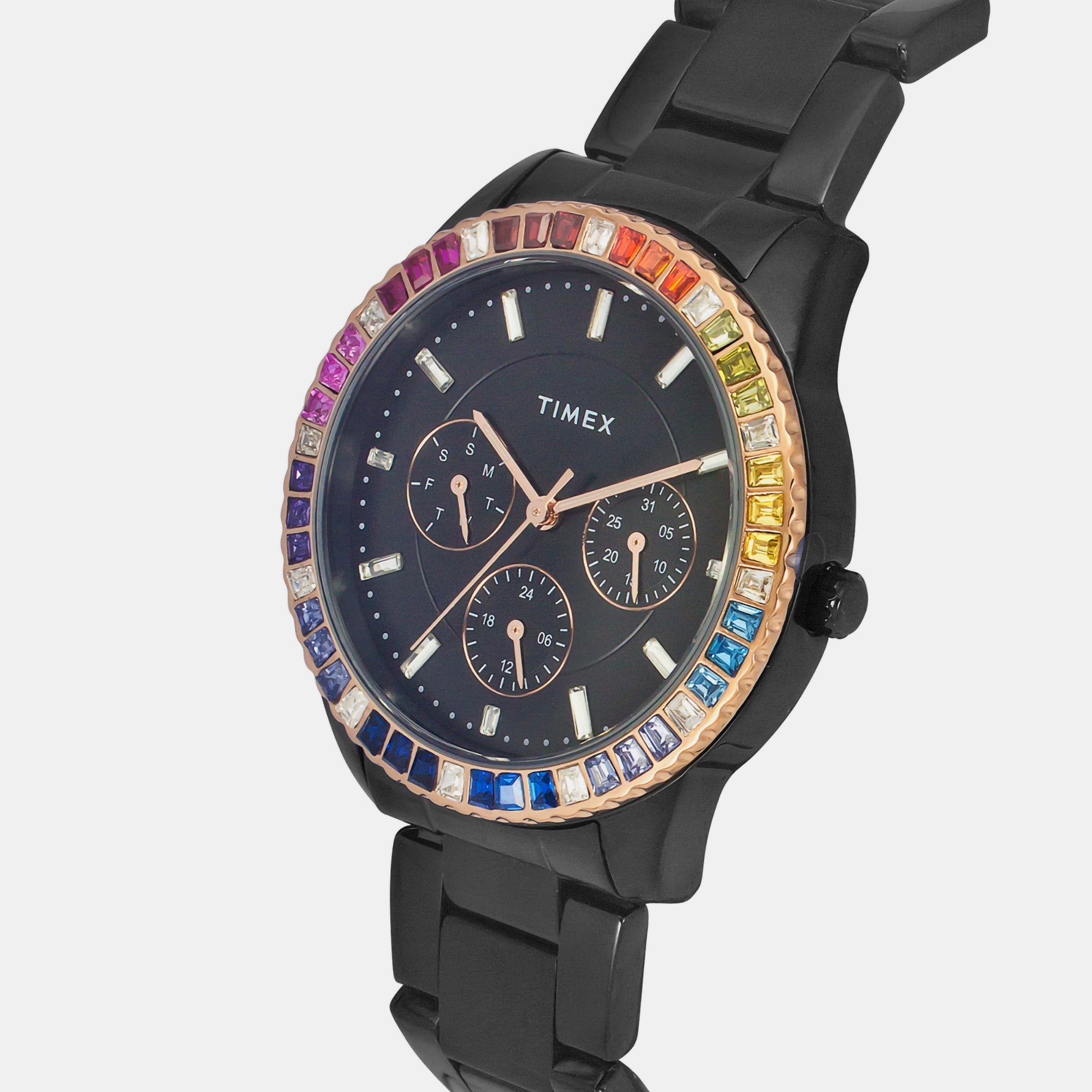 Timex E Class Women Quartz Black Dial Chronograph Stainless Steel Watch TWEL16804 - view 2