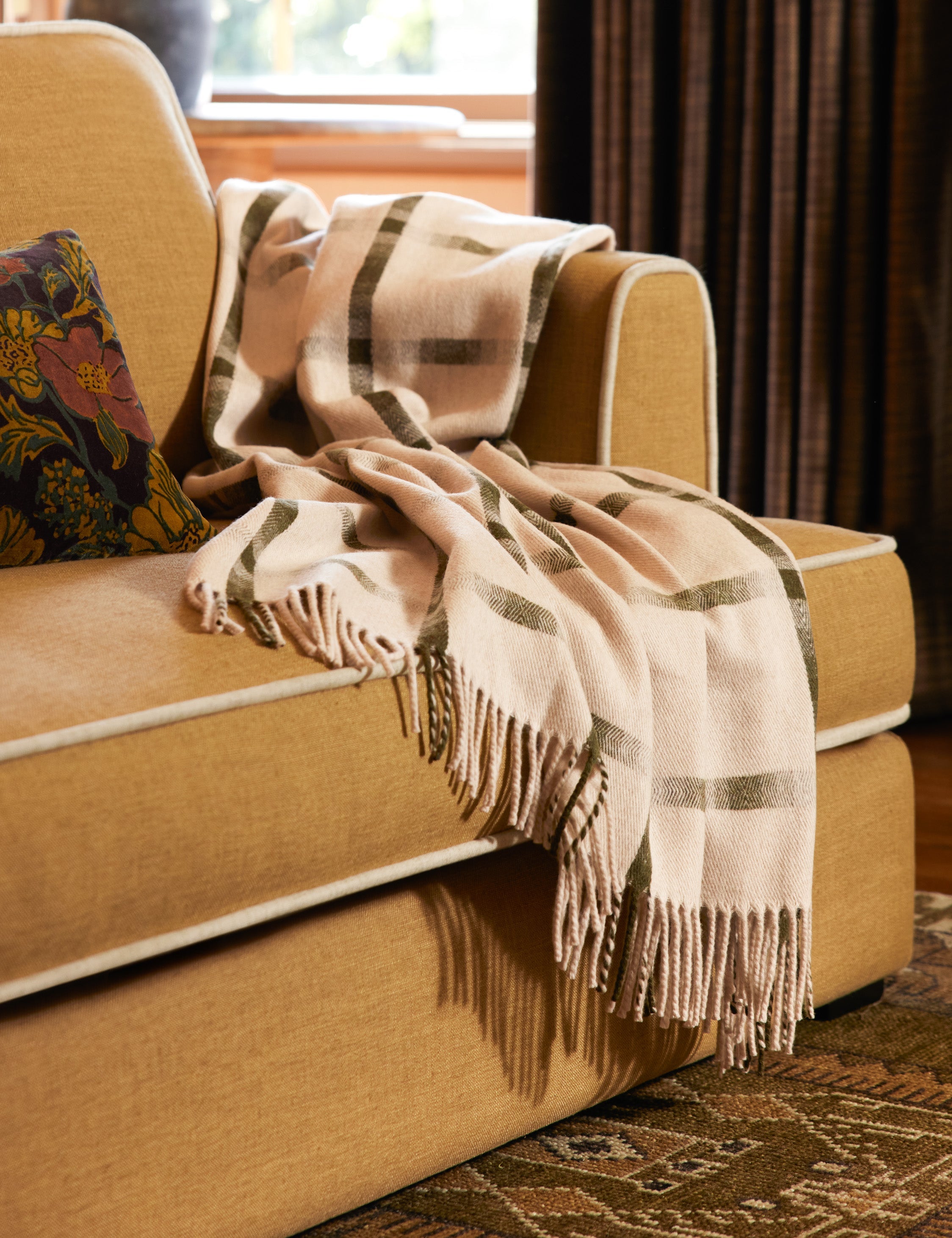 Lulu and Georgia Atwood Lambswool Throw – Pear - view 3