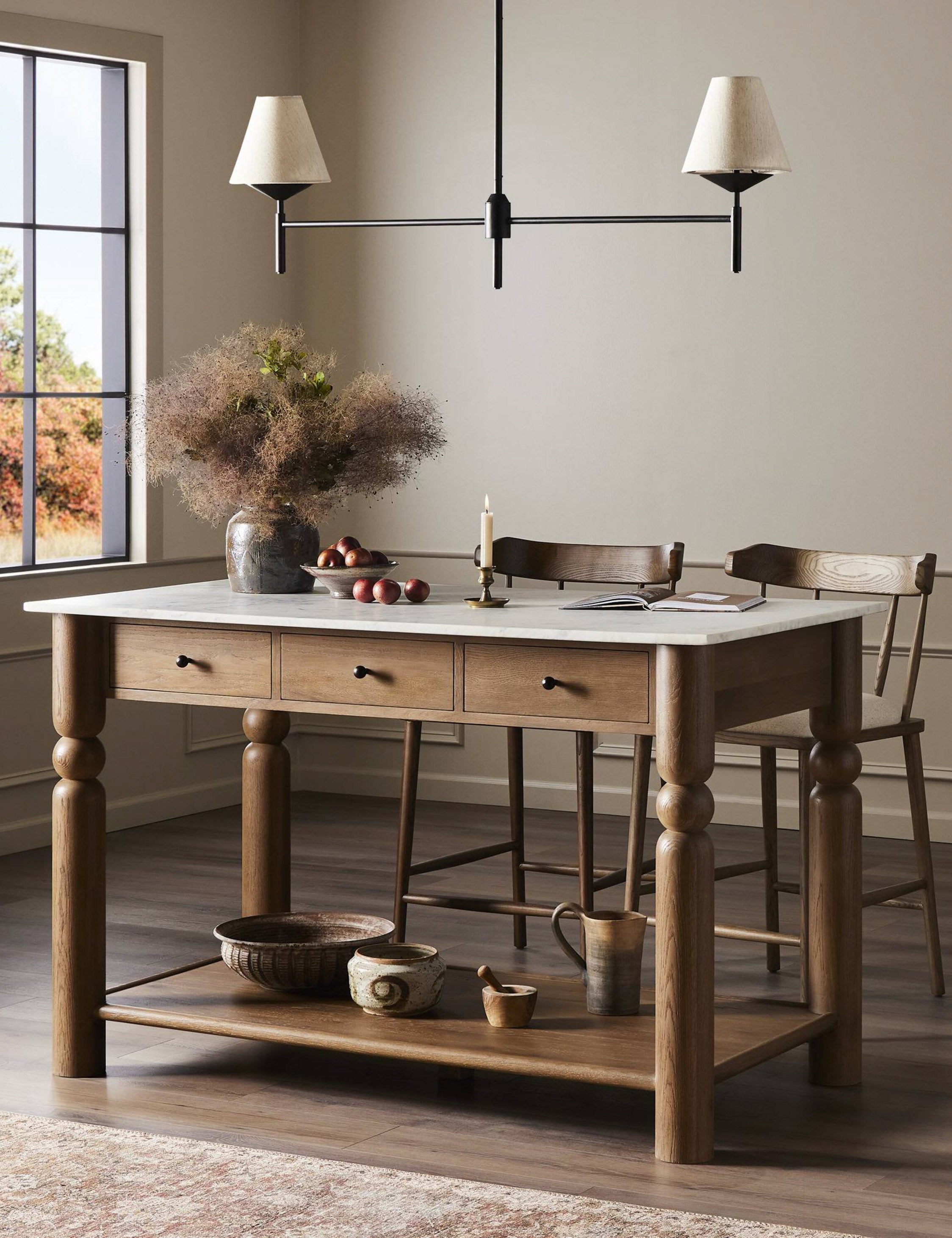 Lulu and Georgia Rowley Kitchen Island – Toasted Oak - view 2
