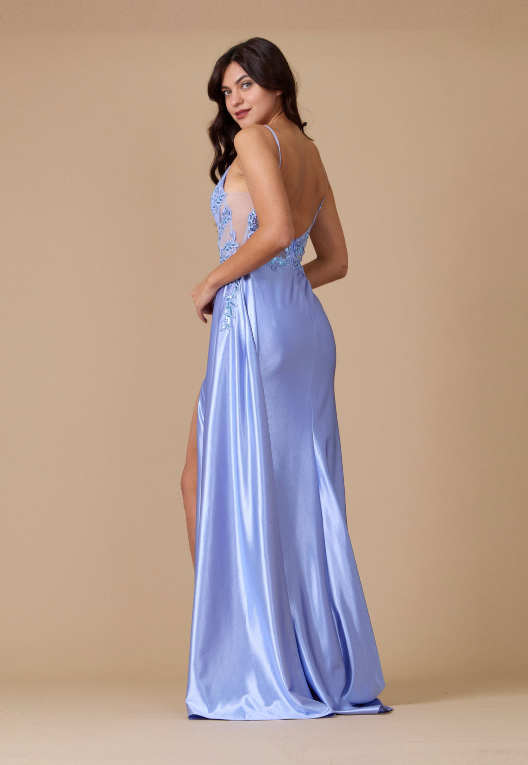 Dylan & Davids Long Sexy Corset Prom Dress – Babyblue - view 2