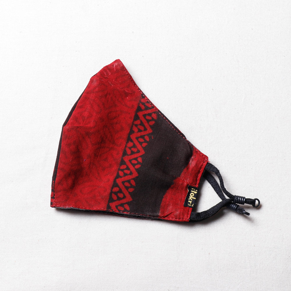 JALPARI Bagh Block Printed Cotton 3 layer Snug Fit Face Cover