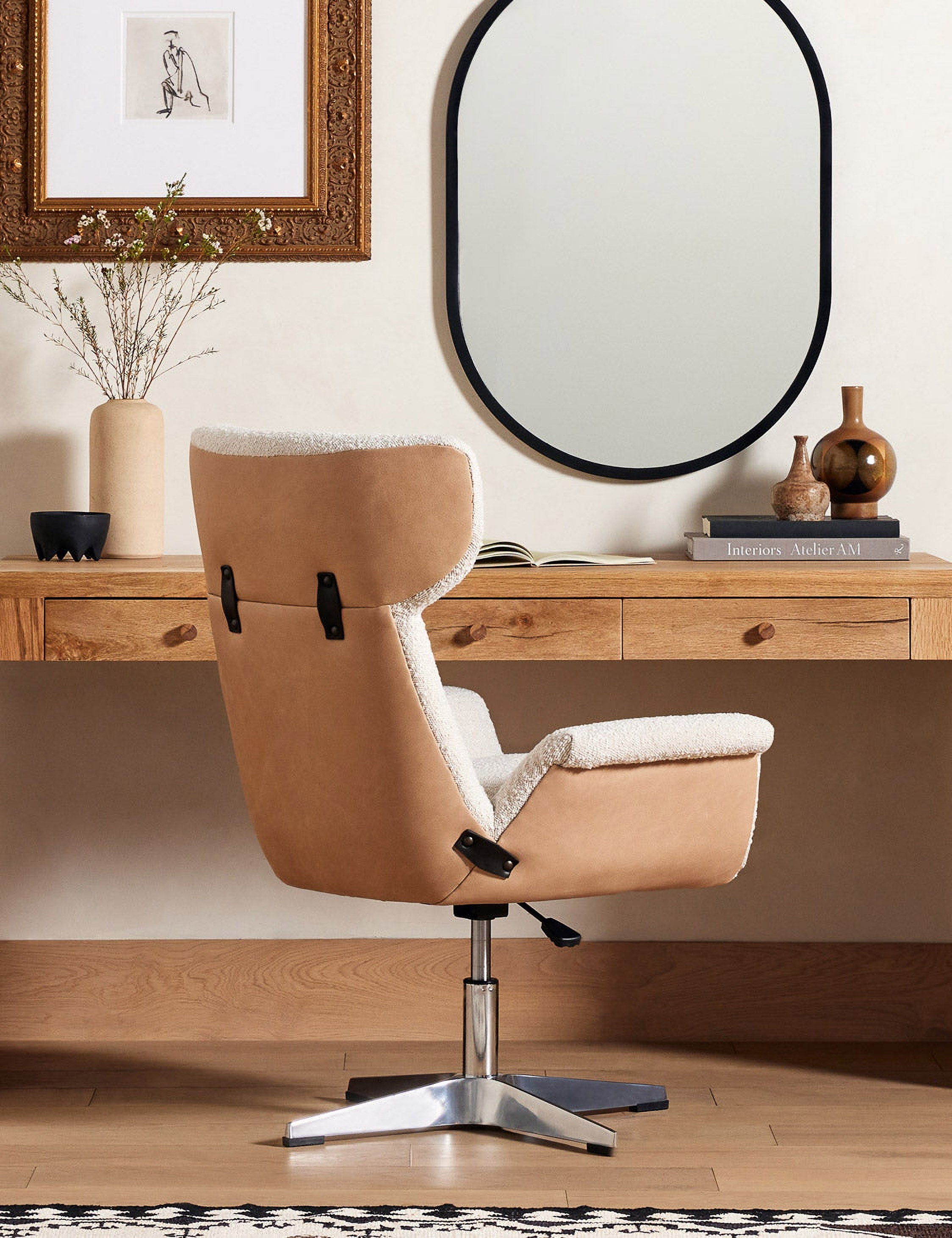 Lulu and Georgia Dia Office Chair – Natural Boucle - view 2