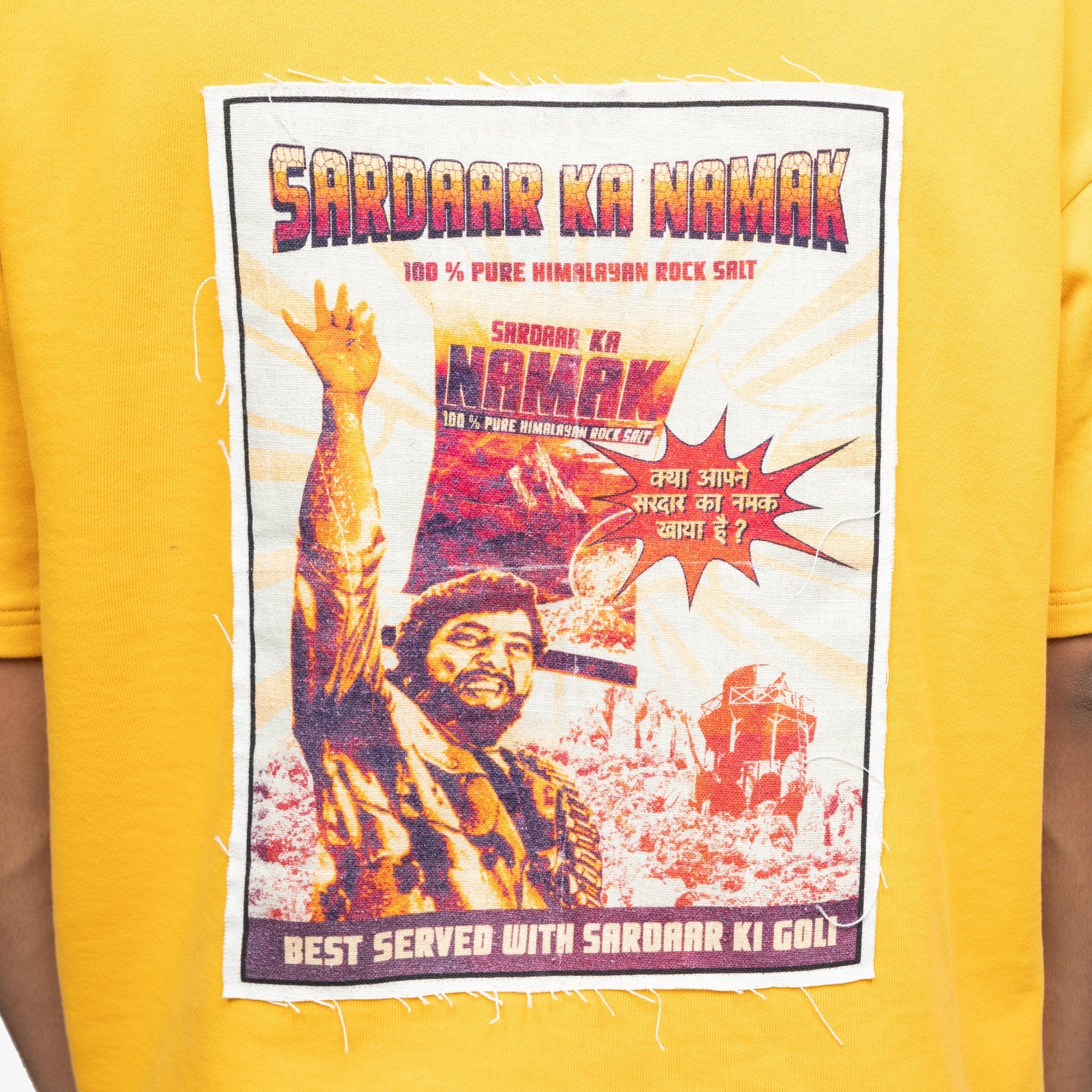 F A R A K | Sardaar Ka Namak T-shirt { Yellow/yellow - view 6