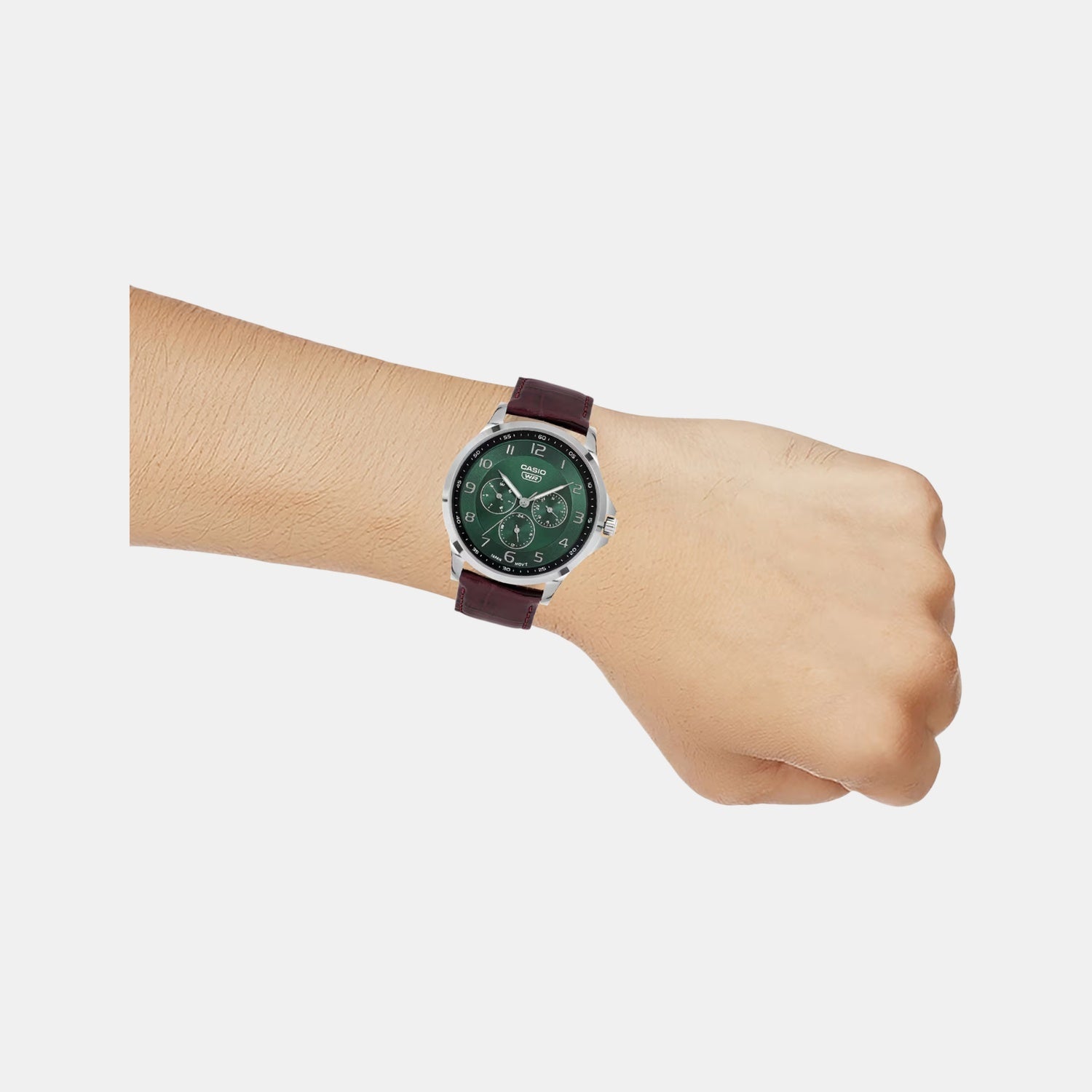 Casio Enticer Men Quartz Green Dial Analog Stainless Steel Watch A2456 - view 2