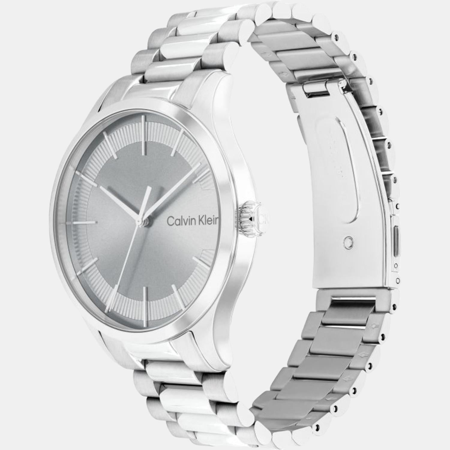 Calvin Klein Ck Iconic Unisex Quartz Grey Dial Analog Stainless Steel Watch 25200036 - view 2