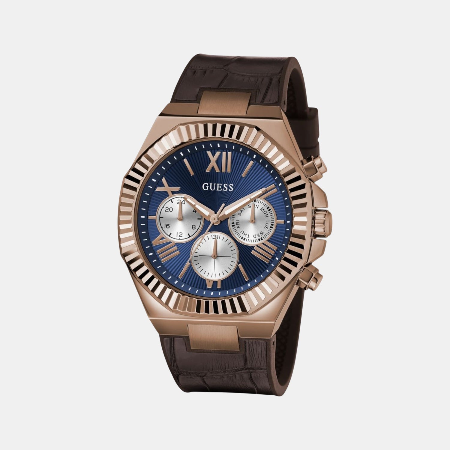 Guess Equity Men Quartz Blue Dial Multi-Function Leather Watch GW0791G4 - view 3