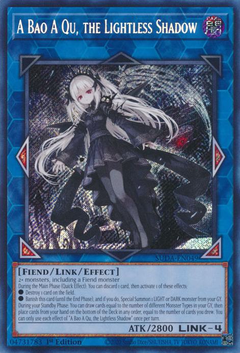 Yu-Gi-Oh! A Bao A Qu, the Lightless Shadow - SUDA-EN049 - Secret Rare - 1st Edition