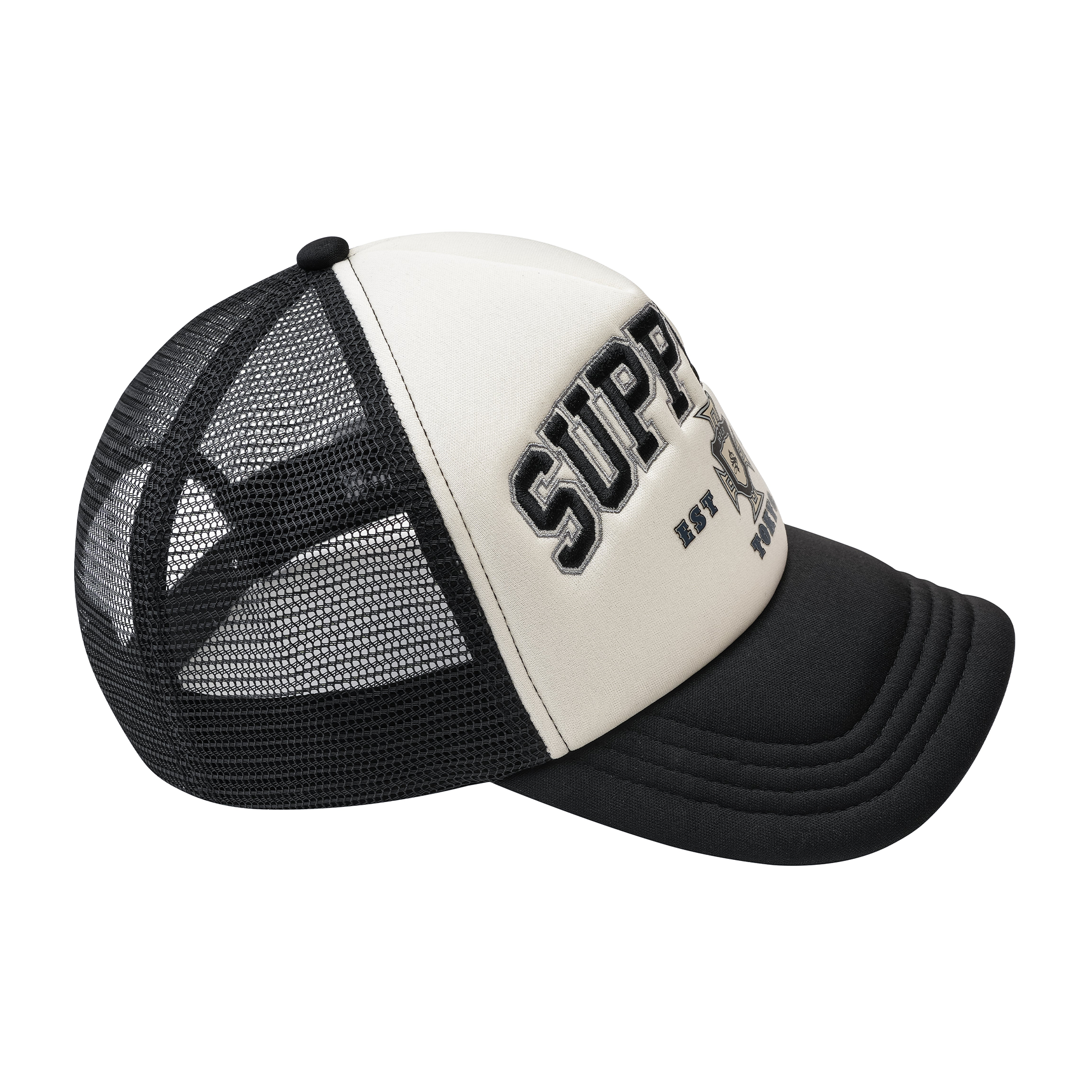 Supplier Cross College Logo Mesh Cap – BLACK