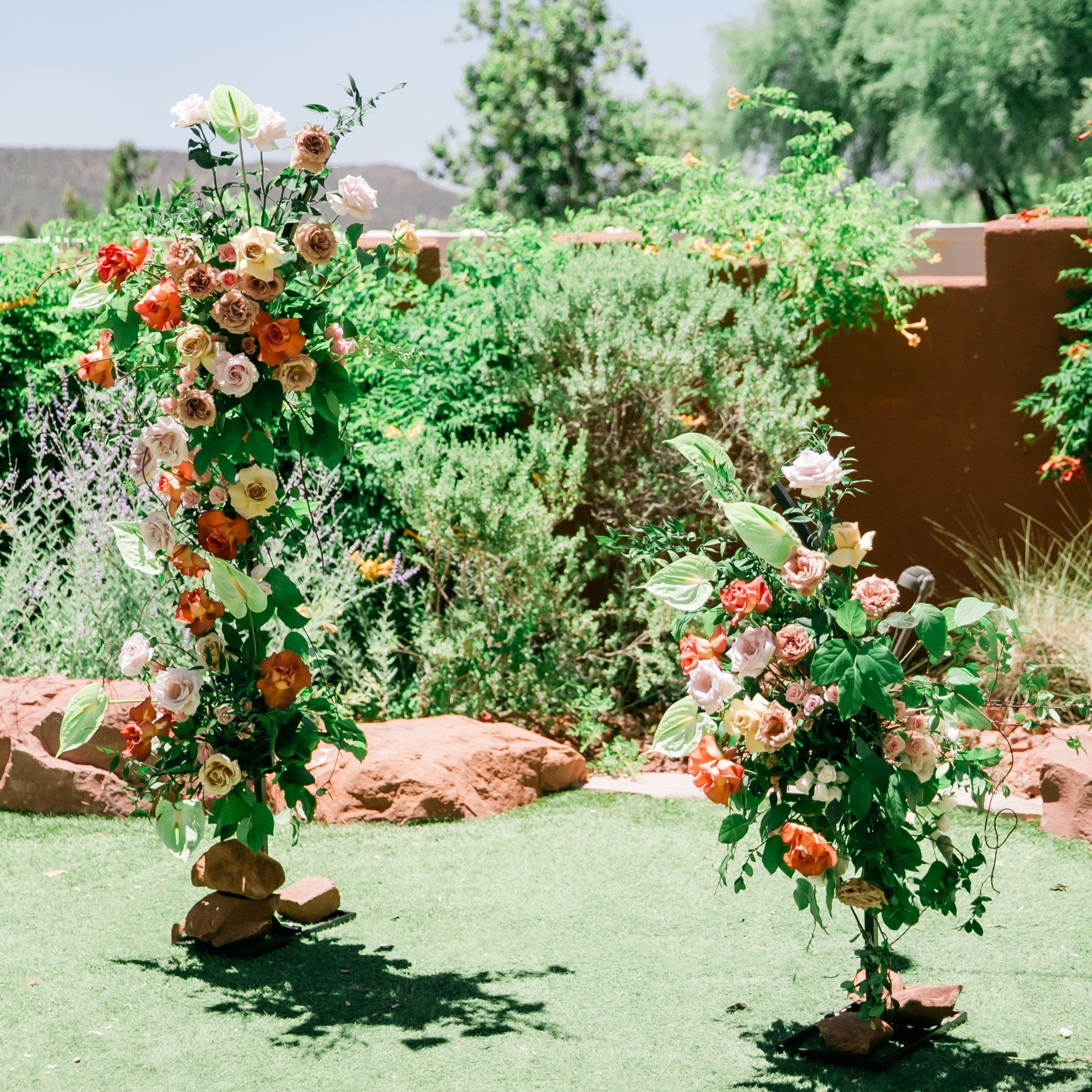 fiftyflowers.com Chic Peach and Toffee Sedona Styled Wedding - view 6