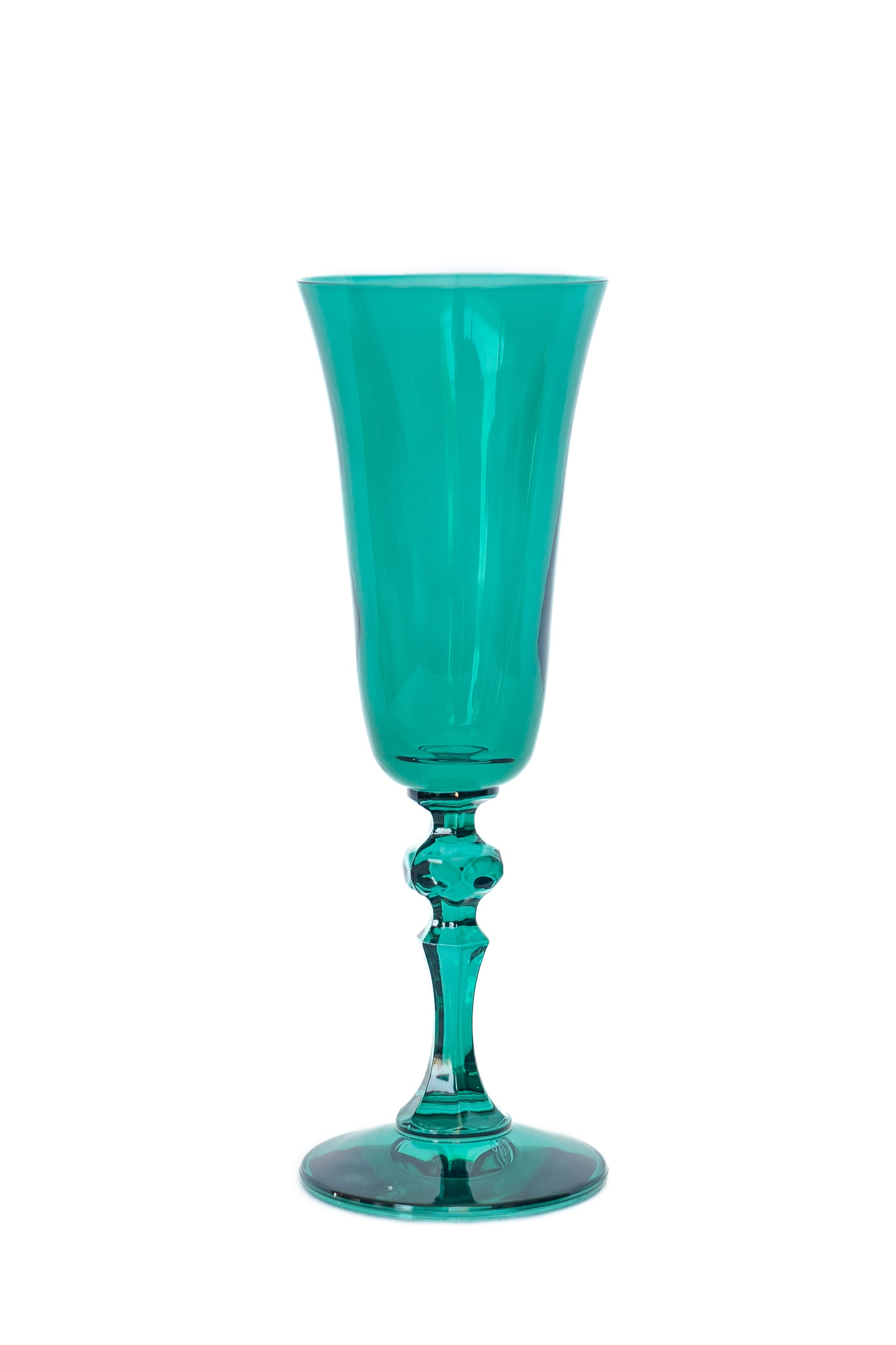 Estelle Colored Glass Estelle Colored Regal Flute - Set of 2 {Emerald Green} - view 7