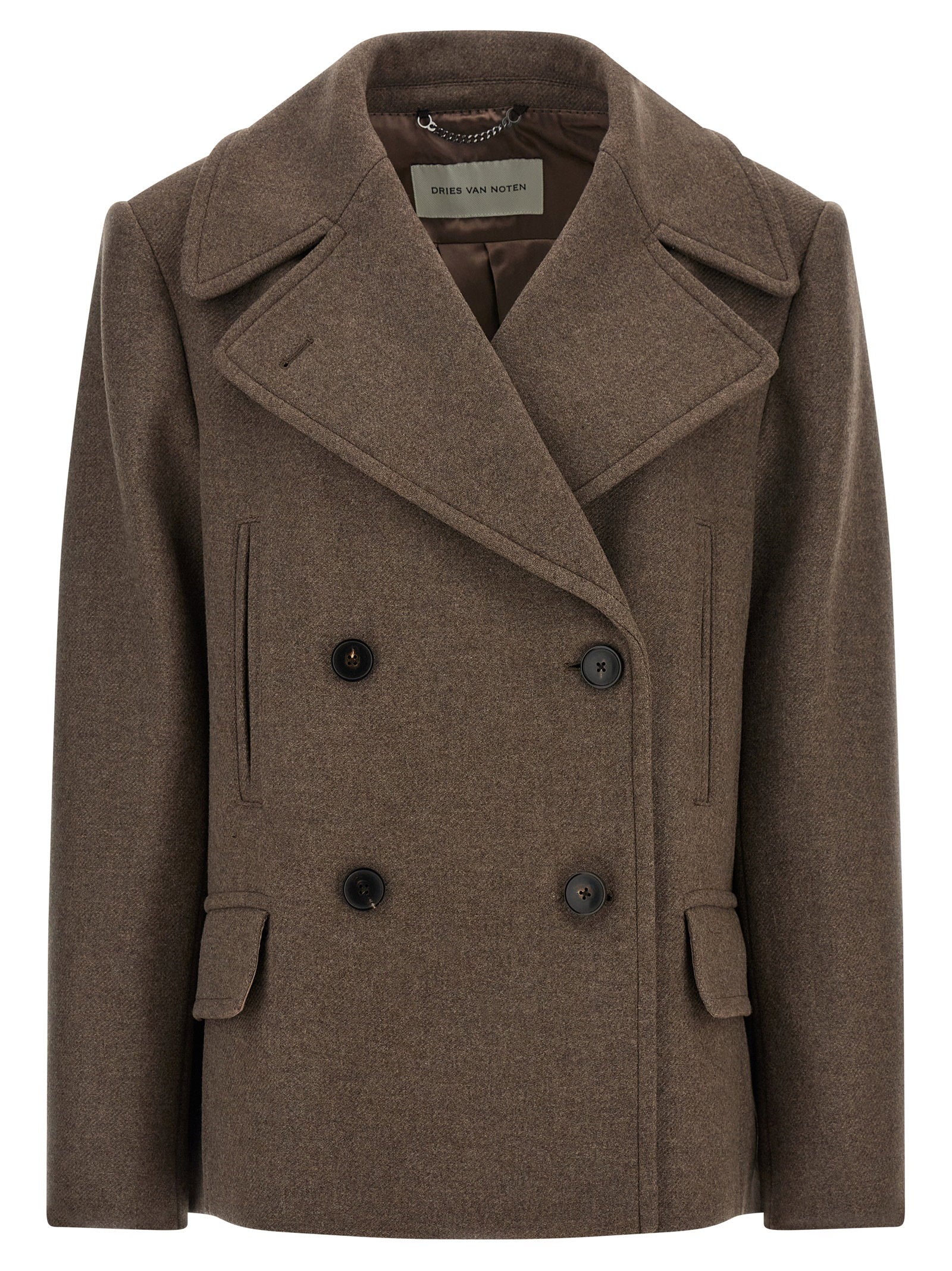 Dries Van Noten Vafel Coat – 70% wool, 30% polyamide