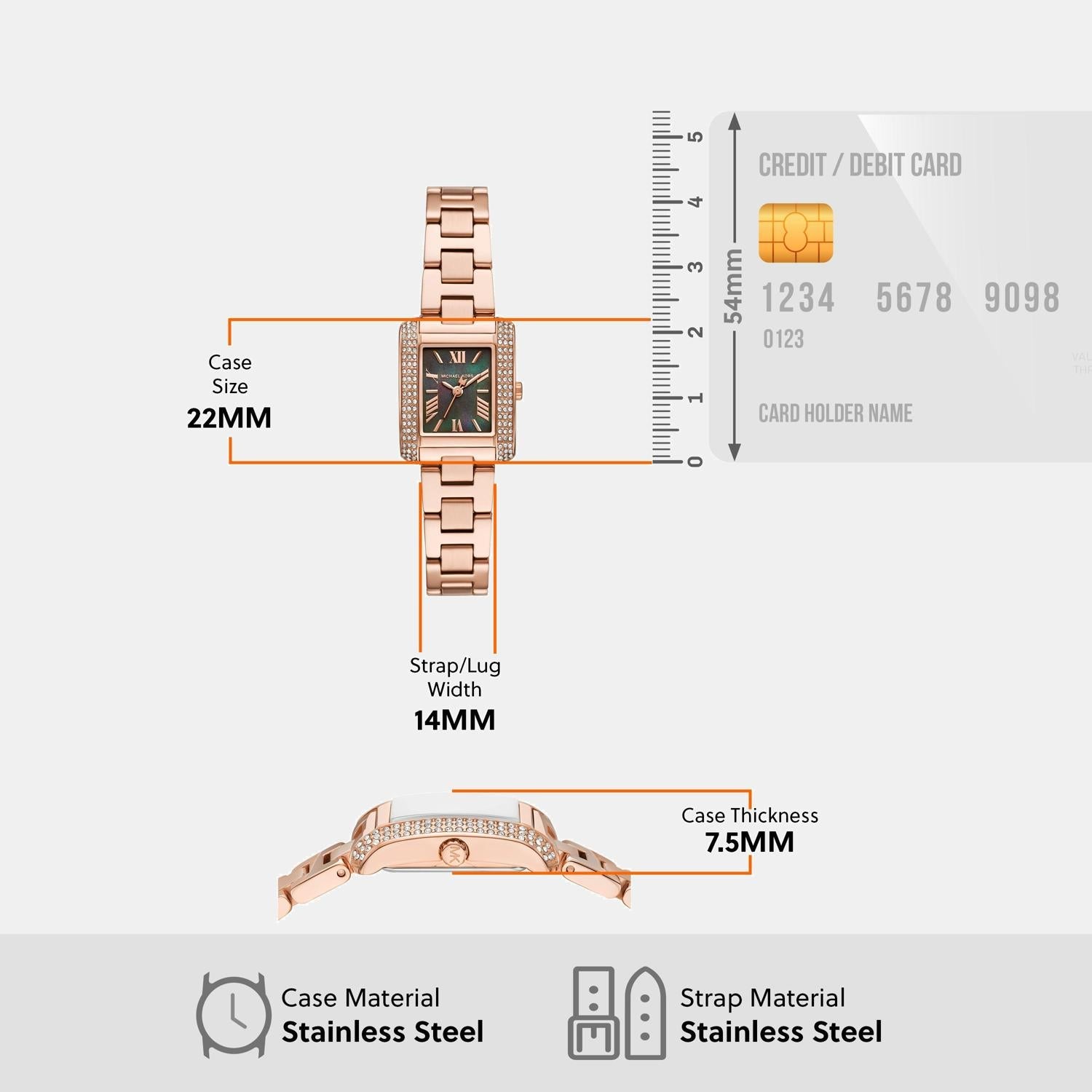 Michael Kors Emery Women Quartz Multi-Colour Dial Analog Stainless Steel Watch MK4868 - view 6