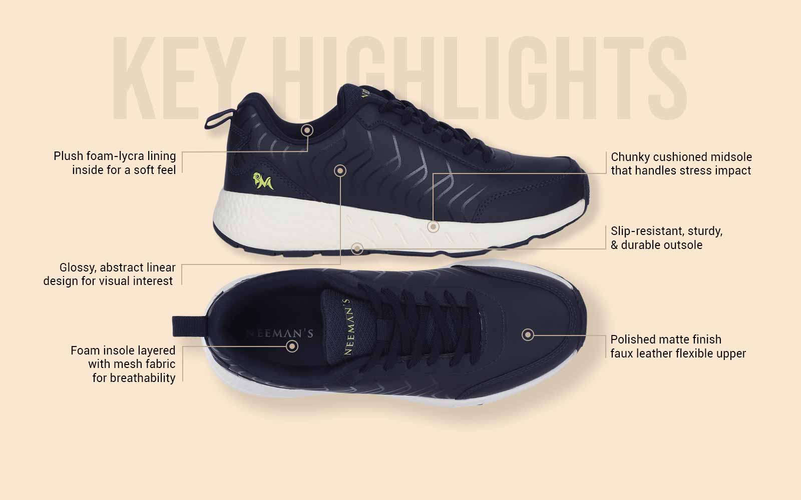 Neeman's Preppy Kicks : Dark Navy - view 4