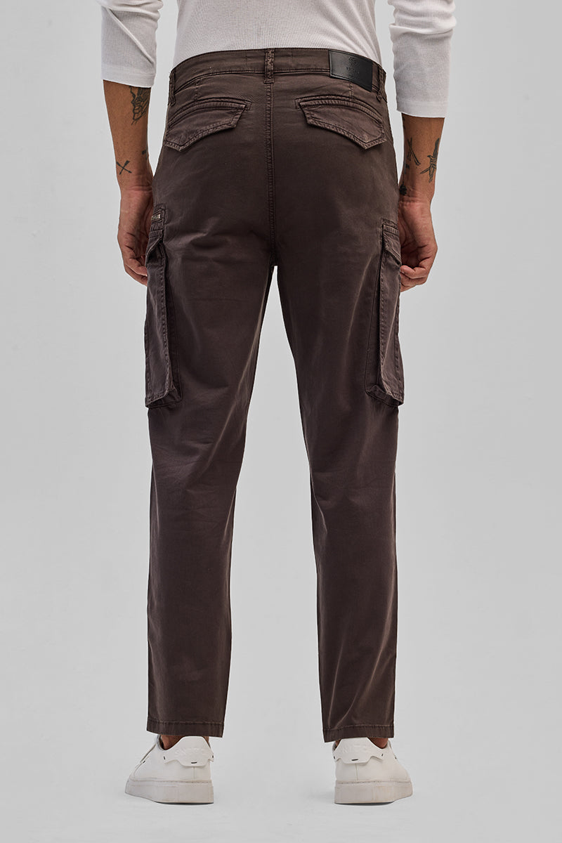 SNITCH Brown Relaxed Fit Cargo Pants - view 7